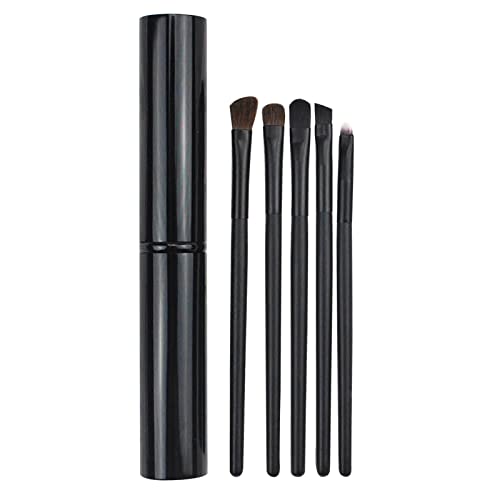Xiahium 5Pcs Eyeshadow Brush Set - Soft Synthetic for Blending & Eyebrow - Perfect for Daily Makeup & Travel
