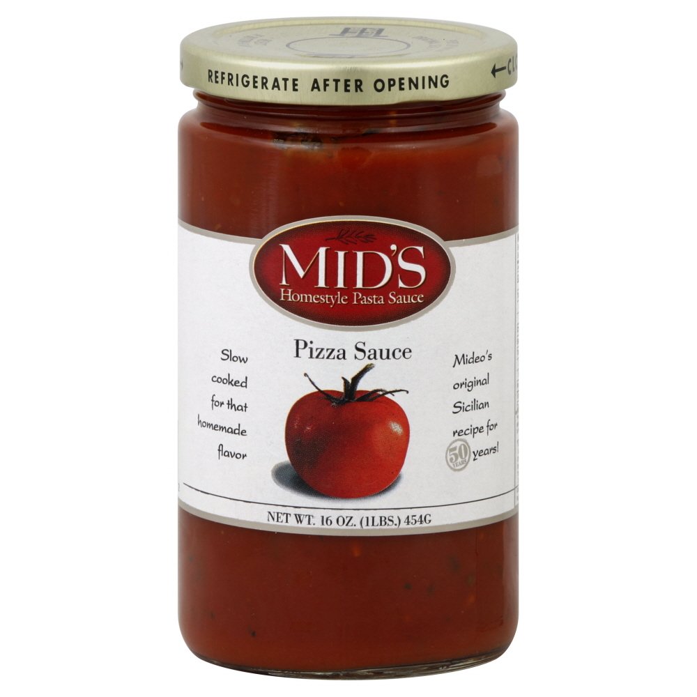 Mid's Premium Pizza Sauce, 16 OZ (Pack of 12) – Authentic Italian Flavor for Homemade Pizza, Pasta & Cooking – Perfect for Restaurants, Catering & Family Dinners
