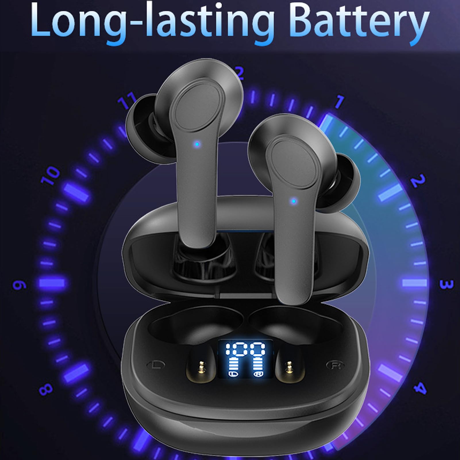 Caorchareb Real-Time Translation Earbuds - 2-Way Language Translator for 144 Languages & Accents | Break Language Barriers | Perfect for Travel, Business Meetings & International Communication (Black)