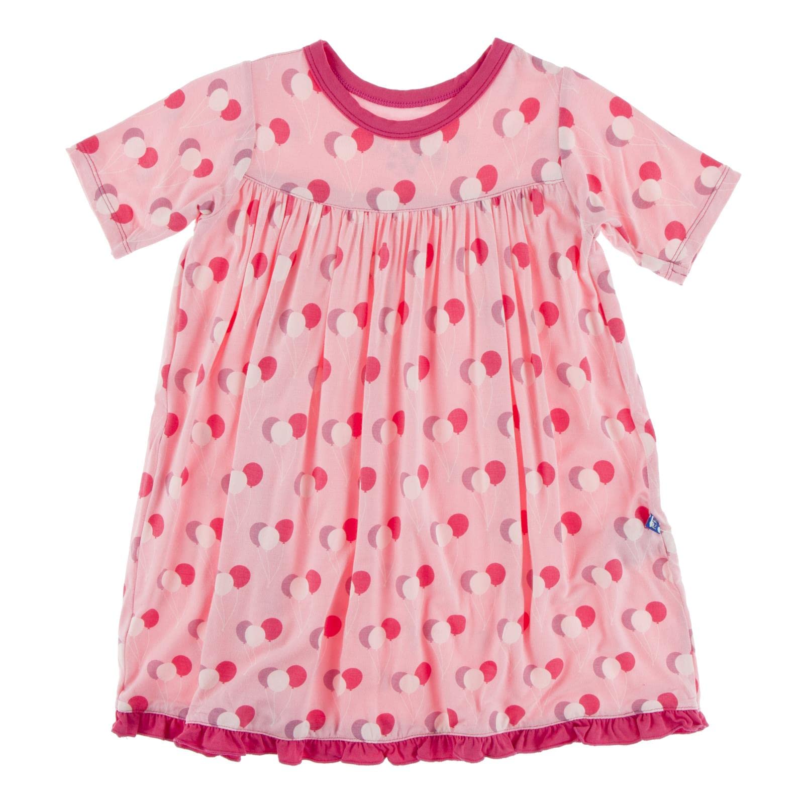 KicKee Pants Girls' Celebration Swing Dress - Soft Short Sleeve Baby & Toddler Dress for Parties, Holidays & Special Occasions