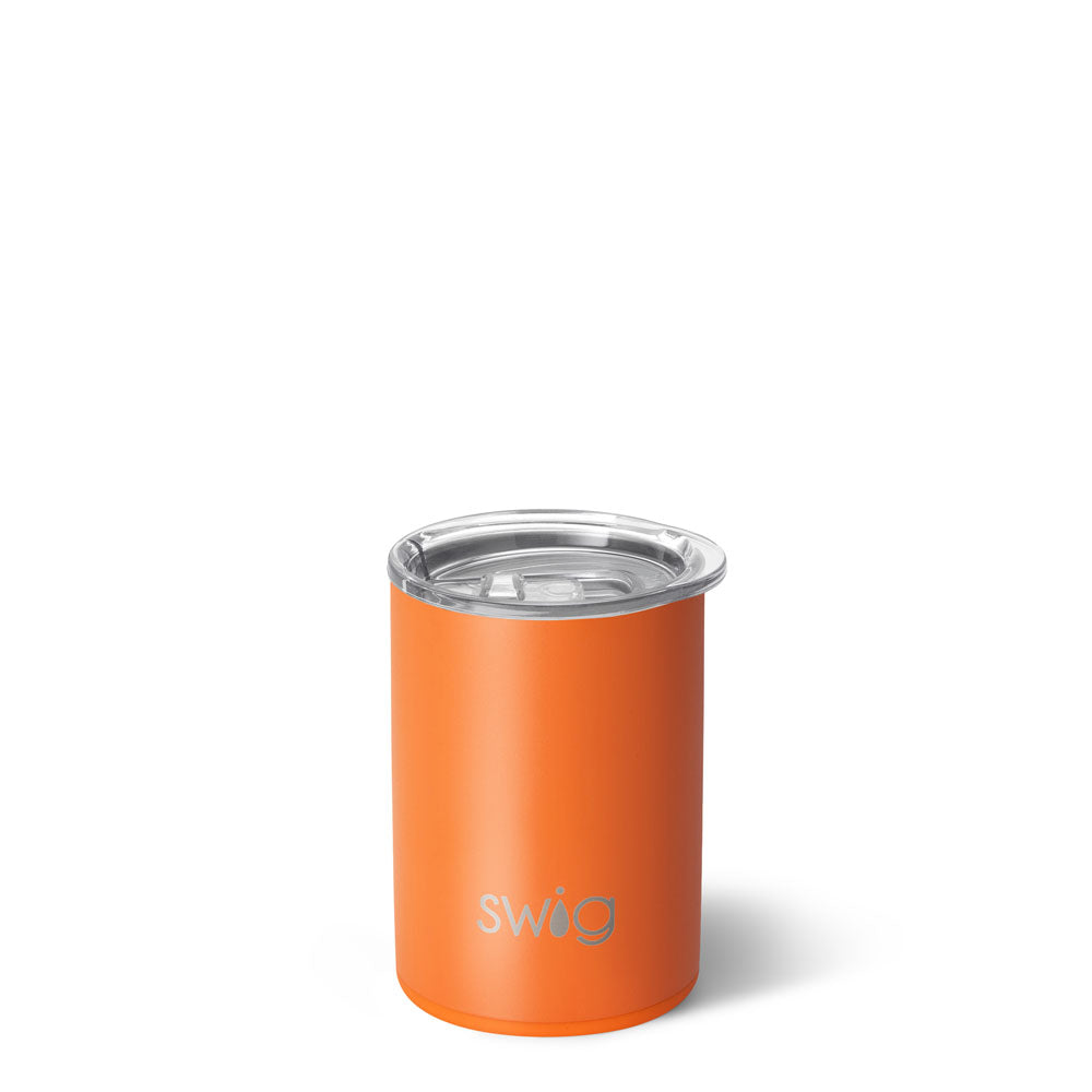 12oz Orange Insulated Tumbler with Lid - Leakproof Stainless Steel Travel Mug for Hot & Cold Drinks - Perfect for Office, Gym, Hiking and Outdoor Activities