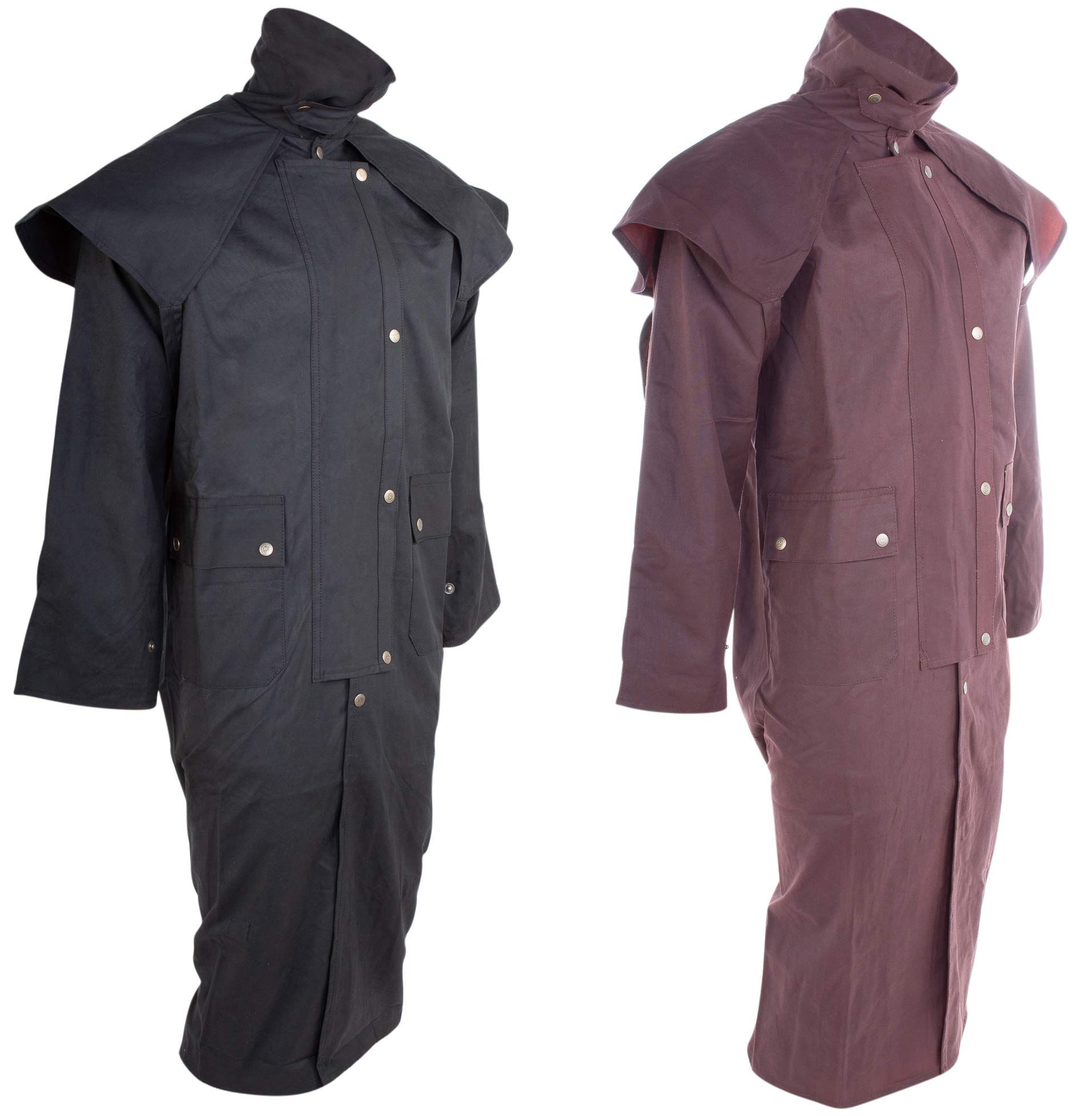 Acerugs Men's Duster Coat - Long Waterproof Windbreaker Jacket for Outdoor Hiking & Casual Wear