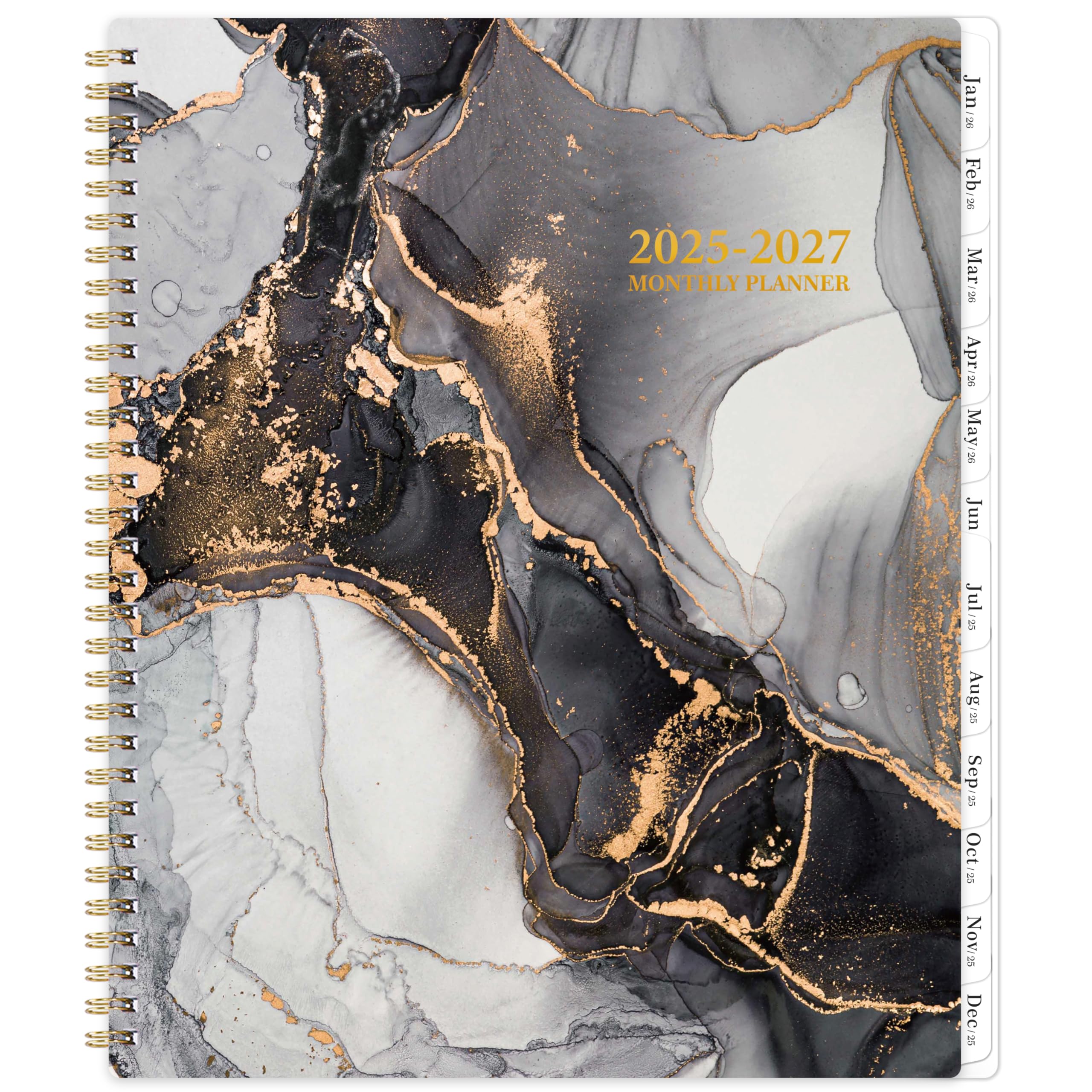 2025-2027 Monthly Planner Calendar - July 2025 to June 2027 | 2-Year Academic Planner with Flexible Cover, Pockets & Tabs | 9