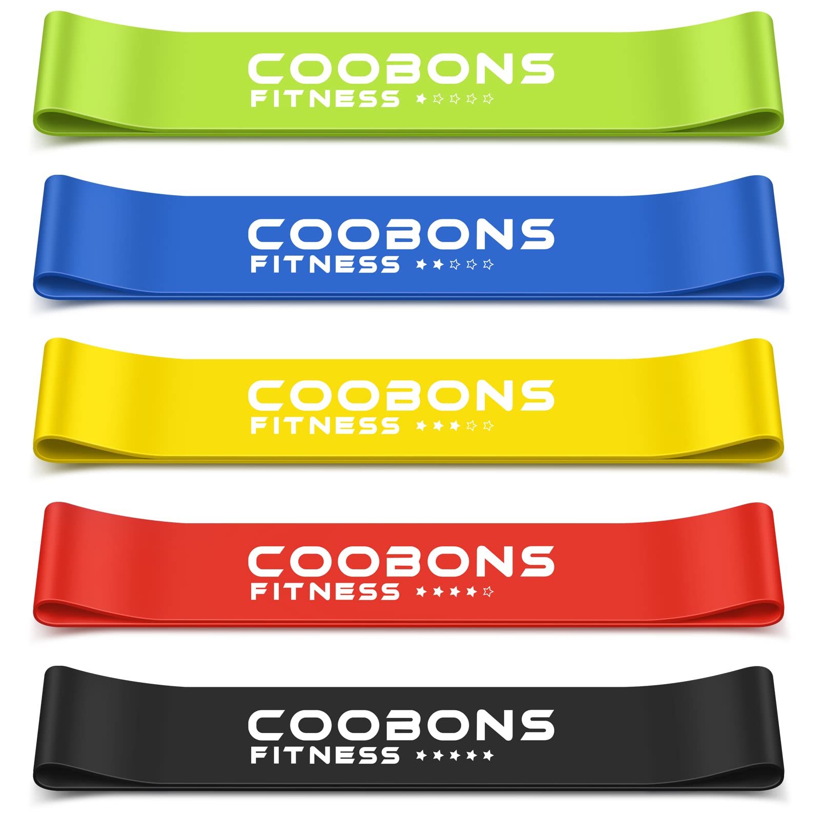 Premium 5-Piece Resistance Bands Set for Full-Body Workout - Strength Training, Physical Therapy, Stretching & Toning for Women & Men - Includes Carry Bag & Instruction Guide - Perfect for Home Gym, Yoga, Pilates & Rehabilitation Exercises