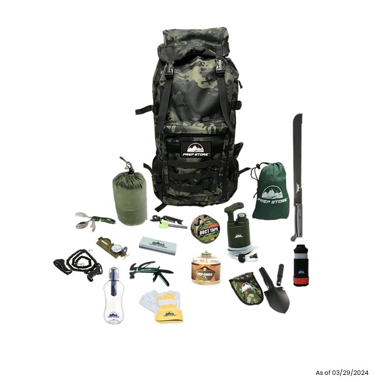 Prep Store Quick Emergency Survival Pack - Essential Bug Out Bag for Hurricanes & Disasters - Compact Survival Kit for Camping, Hiking & Outdoor Adventures