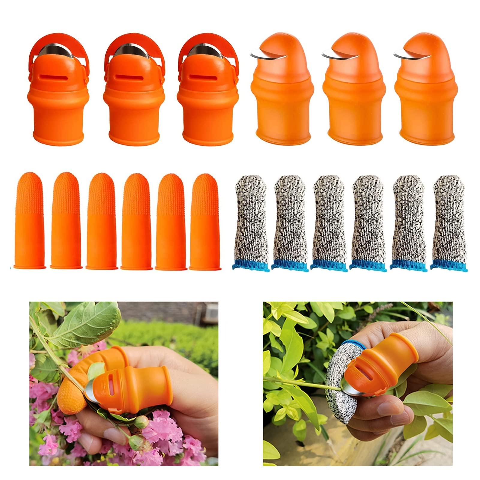 IAKAEUI Garden Silicone Thumb Knife Slicer - Ergonomic Vegetable & Fruit Picking Tool, Gardening Knife for Trimming Harvesting - Perfect Gift for Gardeners (Men's Size) - Ideal for Home Gardens, Farm Harvesting & Outdoor Cooking Prep