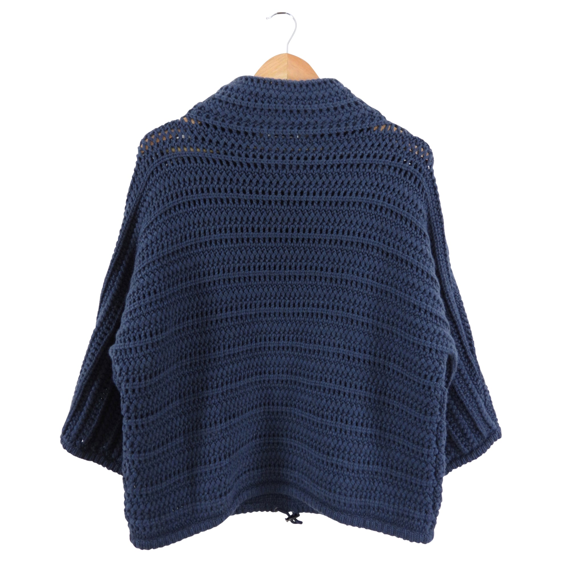 Brunello Cucinelli Steel Blue Cashmere Sweater with Drawstring Detail - Luxurious Soft Pullover for Men | Perfect for Winter, Office & Casual Outings