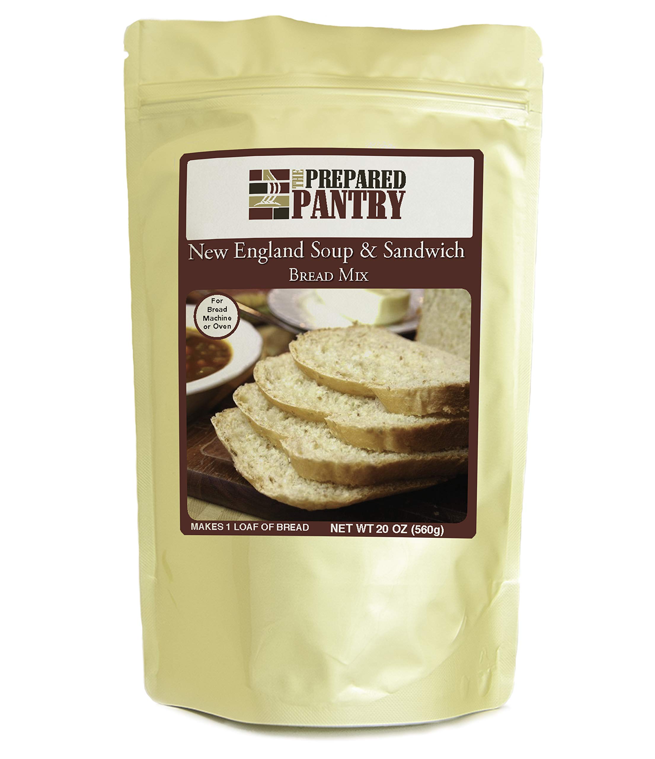 **The Prepared Pantry New England Soup and Sandwich Bread Mix – Single Pack for Bread Machine or Oven – Perfect for Homemade Sandwiches & Comforting Soups**