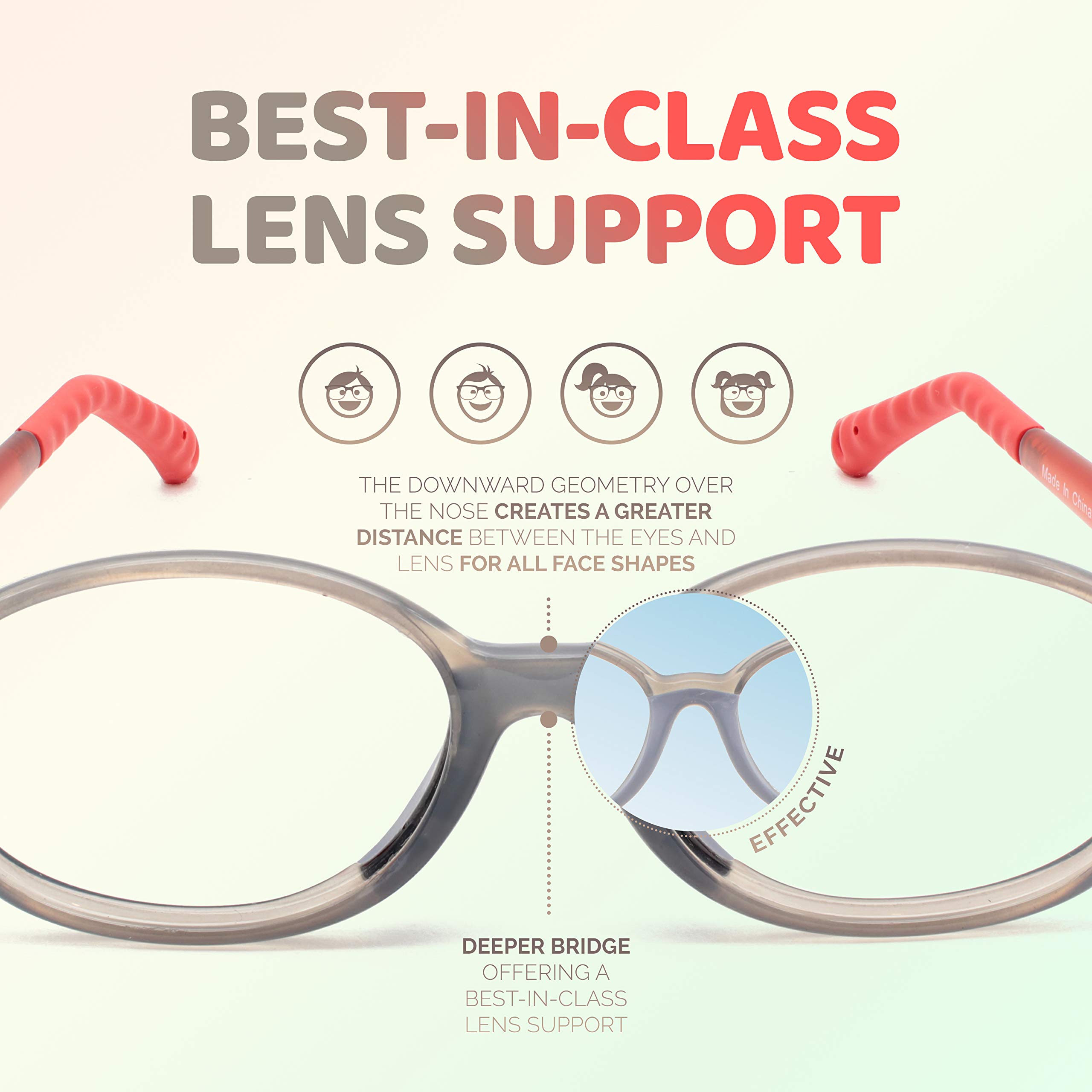 Unbreakable Kids Glasses - Flexible & Durable Children's Eyewear for Active Lifestyles - Perfect for School, Sports, and Everyday Play - Model 3005