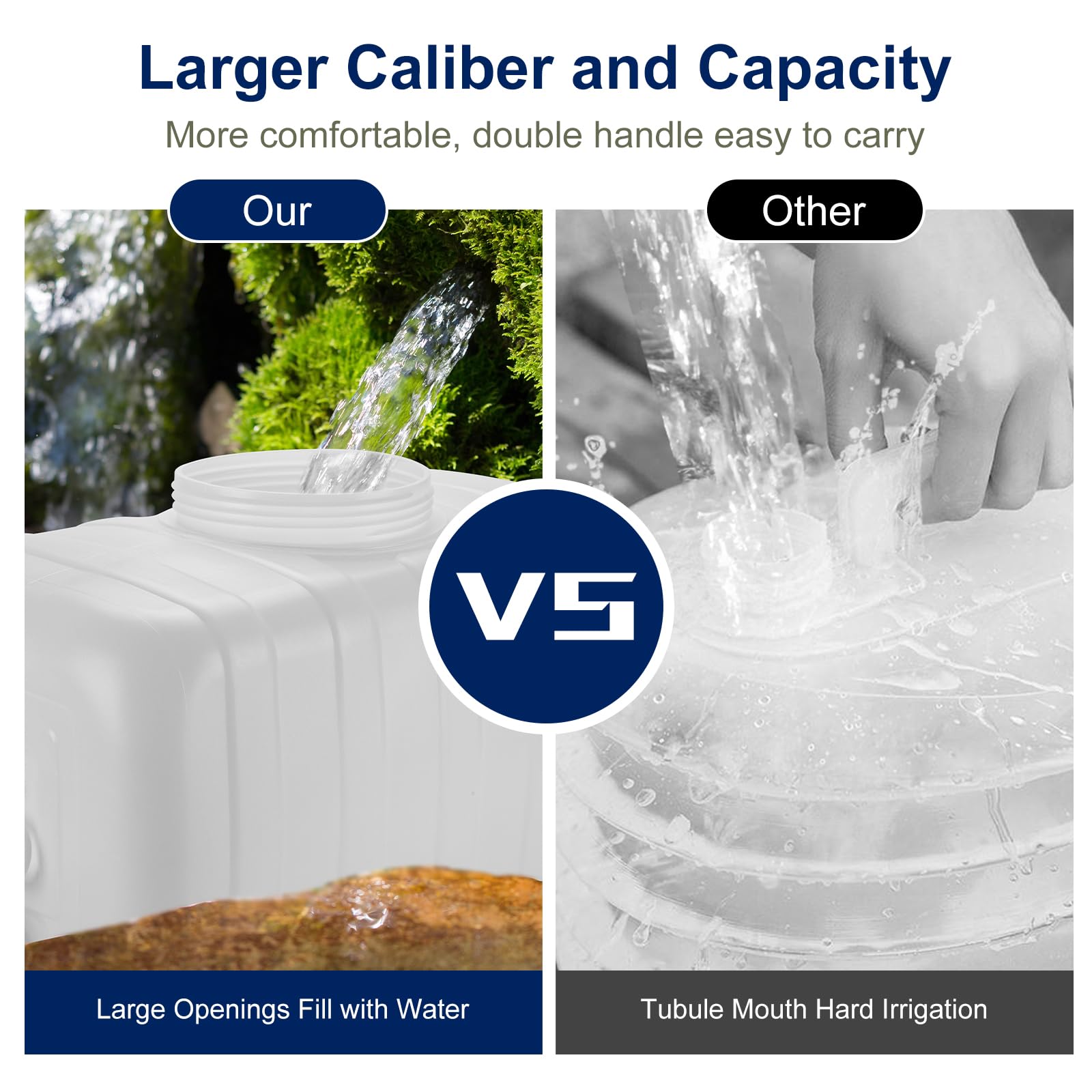 13.2 Gallon Water Storage Tank with Faucet - Portable Camping Water Container for Outdoor Hiking, RV Trips, Emergency Preparedness & Road Trips - 23.6 x 13 x 13.7 Inches - Ideal for Camping, Survival Kits & Off-Grid Living