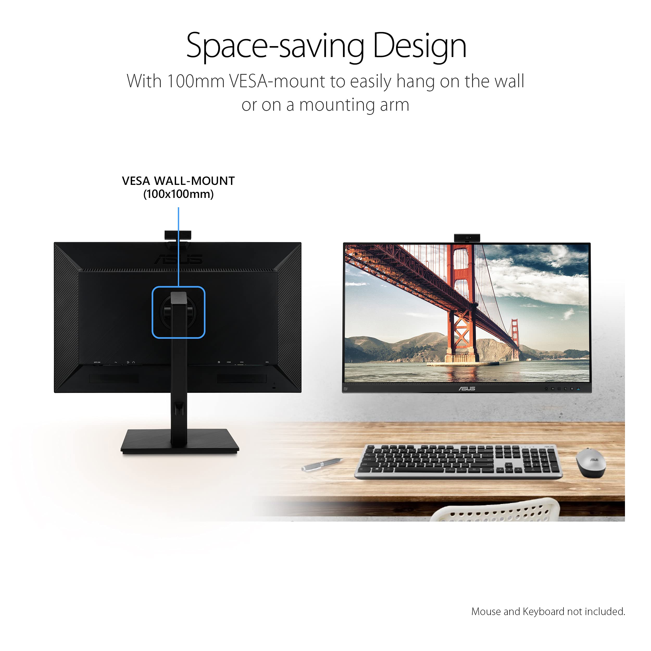 ASUS BE279QSK 27-inch Full HD 1080P IPS Monitor - Renewed | Video Conference & Home Office Display for Zoom Meetings & Remote Work