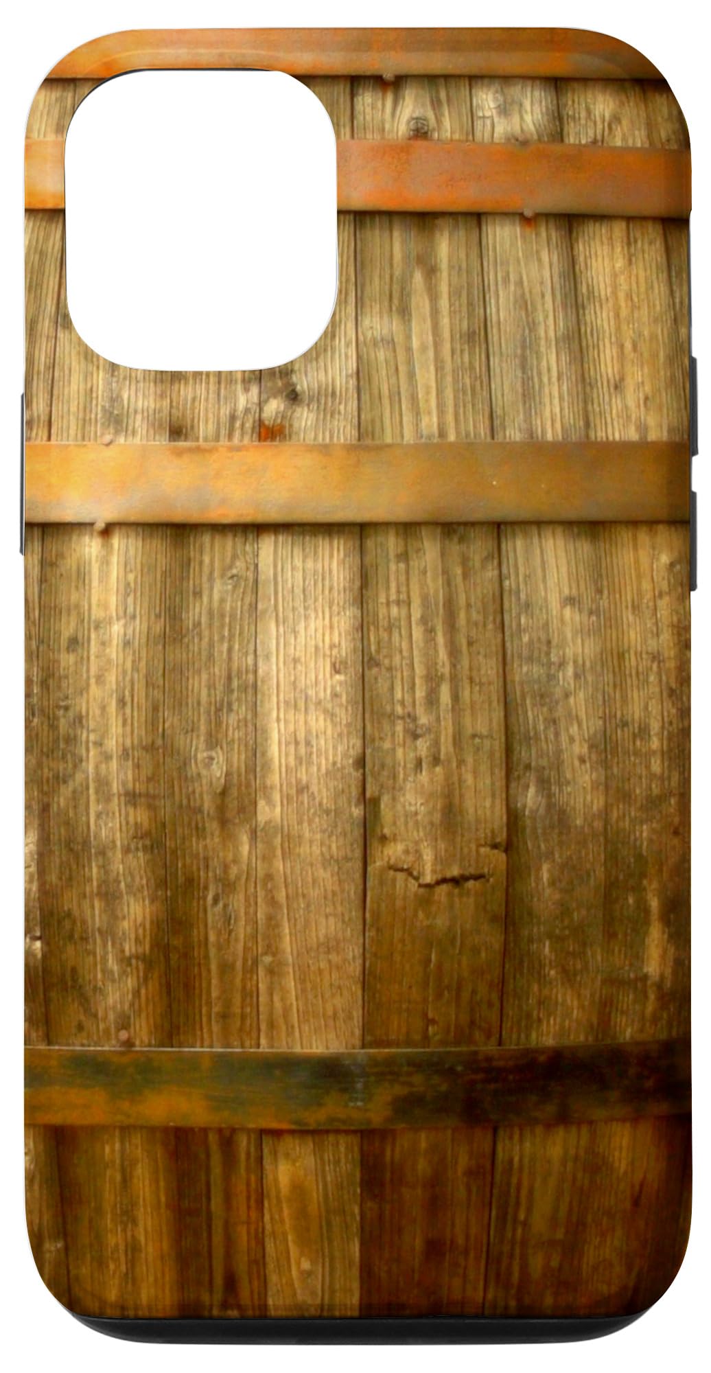 Premium Leather iPhone 12/12 Pro Case - Whiskey Barrel Inspired Distressed Design - Perfect for Gifts, Business Professionals & Whiskey Enthusiasts