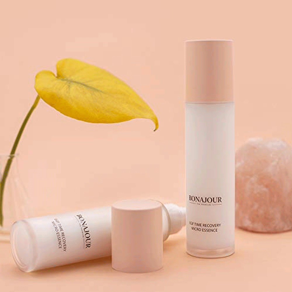 BONAJOUR EGF Time Recovery Micro Essence 130ml - Anti-Aging Facial Serum for Wrinkles & Fine Lines | Hydrating & Brightening Skin Care | Perfect for Night Routine & Daily Use