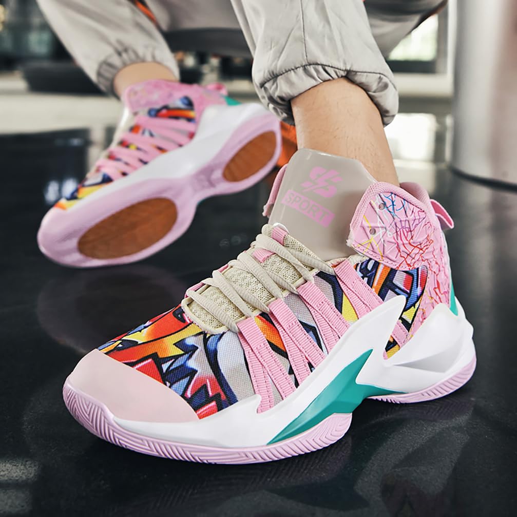 **Men's & Women's High-Top Basketball Shoes – Ultra-Light, Anti-Slip, Breathable Sneakers for Indoor & Outdoor Sports**