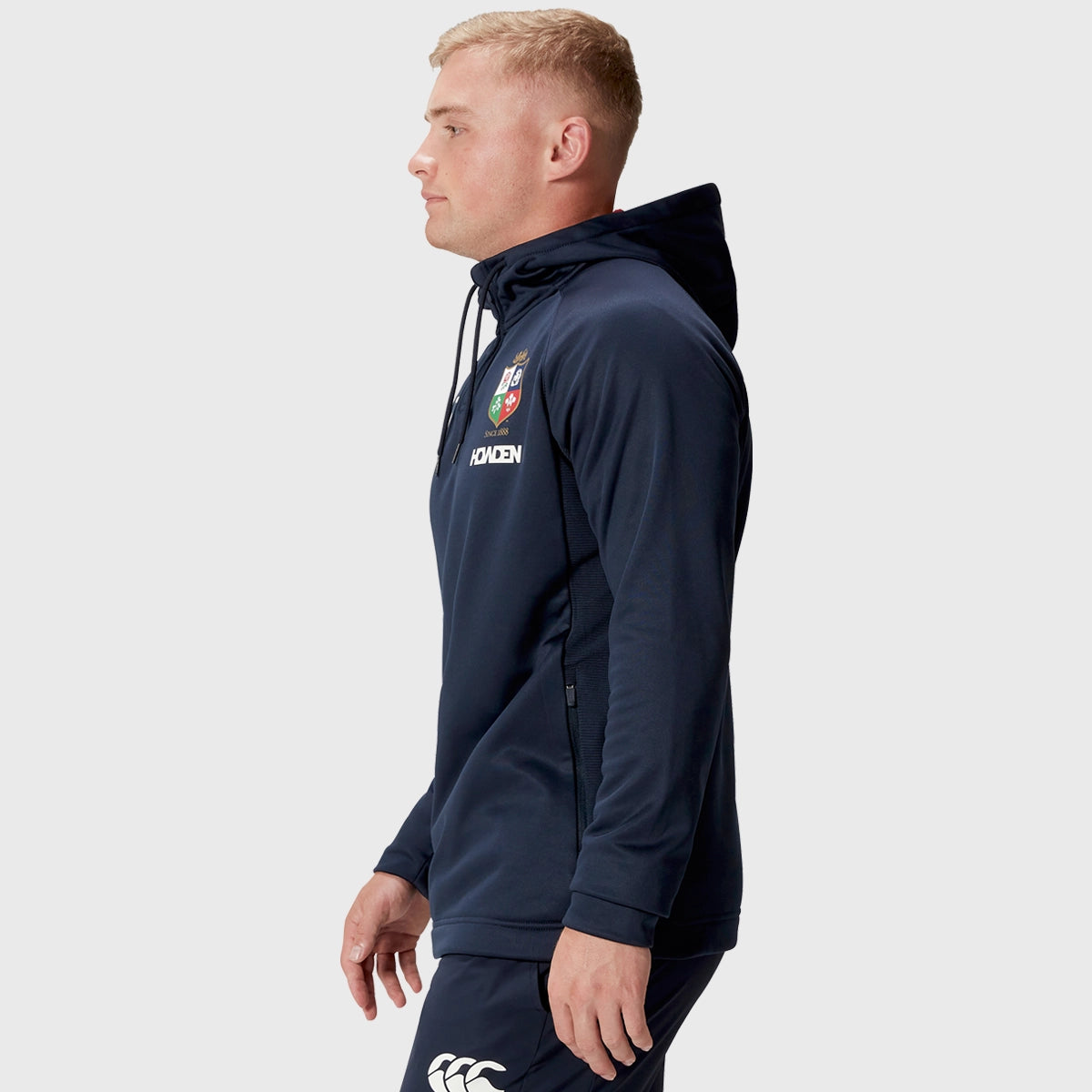 Canterbury British & Irish Lions Men's 1/4 Zip Hoody Navy - Rugby Training & Casual Wear for Fans