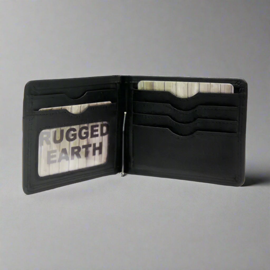 Durable Men's Leather Money Clip Wallet - Slim RFID Blocking Bifold Wallet for Cash & Cards - Perfect for Travel, Business & Everyday Use