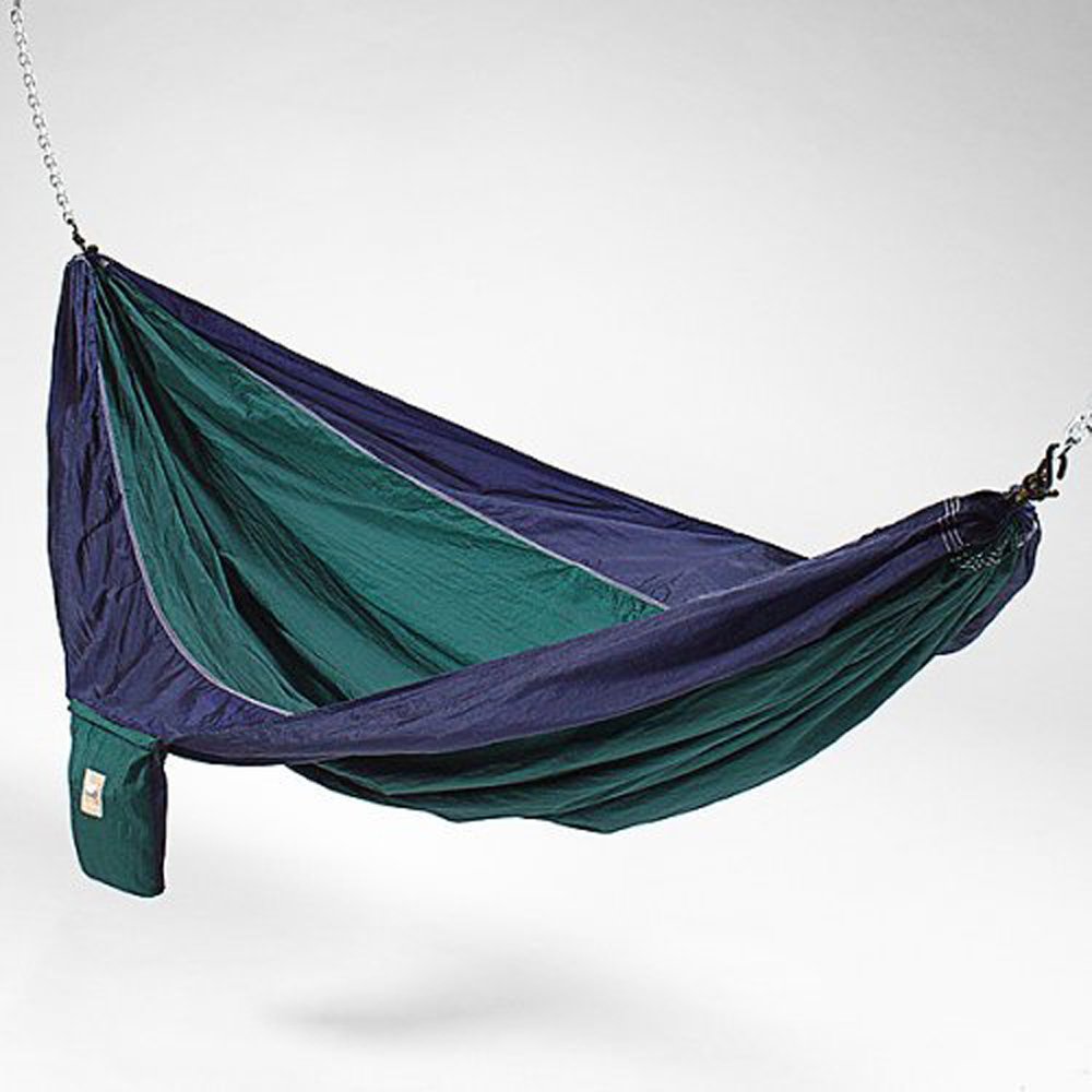 Hammaka 41531202-KP Blue Parachute Hammock with Stand & 2 Cradle Chairs - Portable Outdoor Hammock for Backyard, Camping, Beach Relaxation