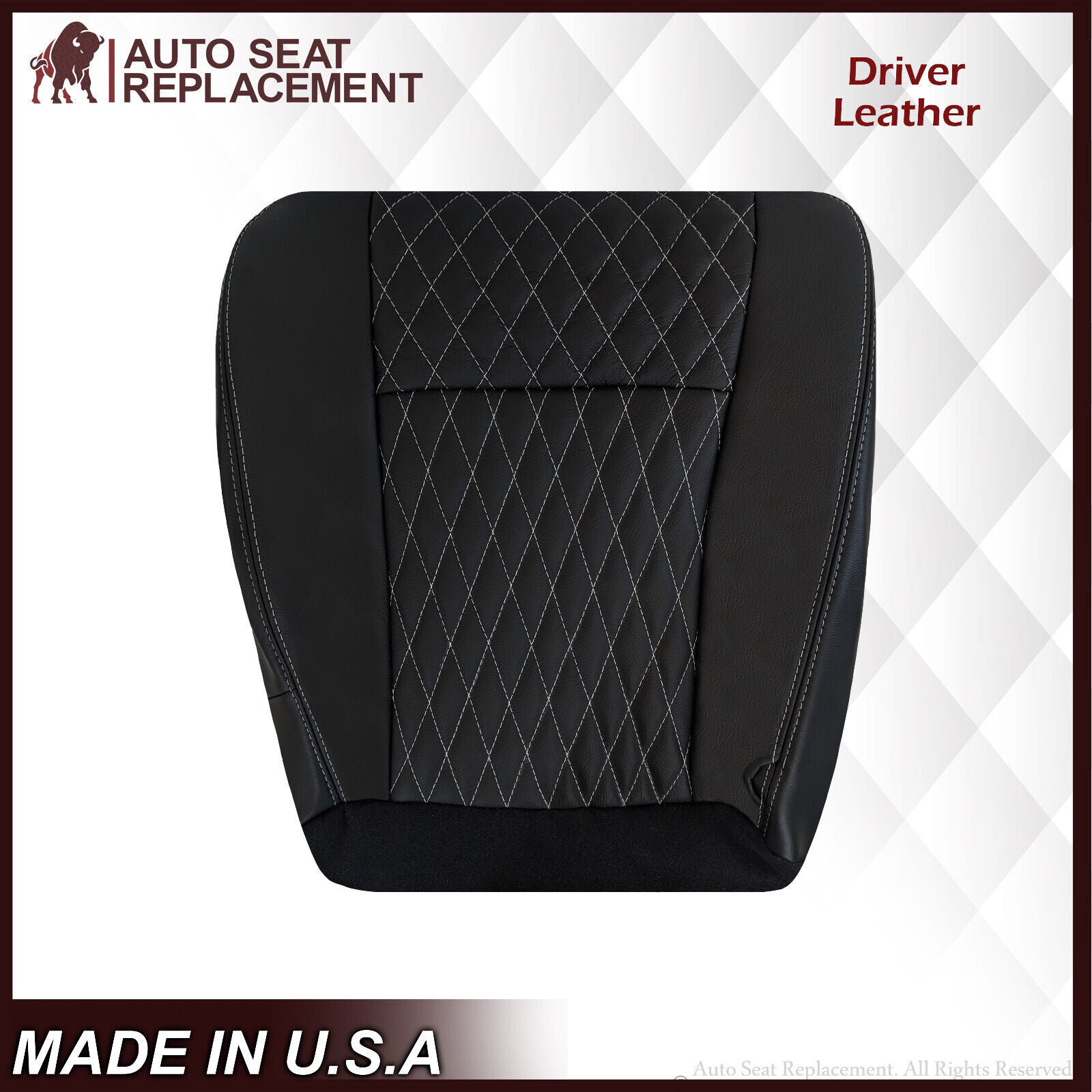 2002-2007 Ford F250 F350 F450 F550 Lariat Custom Black Leather Seat Covers - Premium Protection & Style for Truck Drivers & Off-Road Adventures