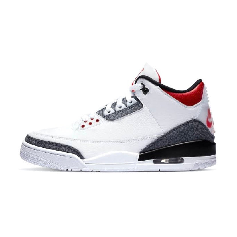 Air Jordan 3 Retro SE Fire Red Denim Sneakers (2020) - Men's Basketball Shoes for Casual Wear & Street Fashion