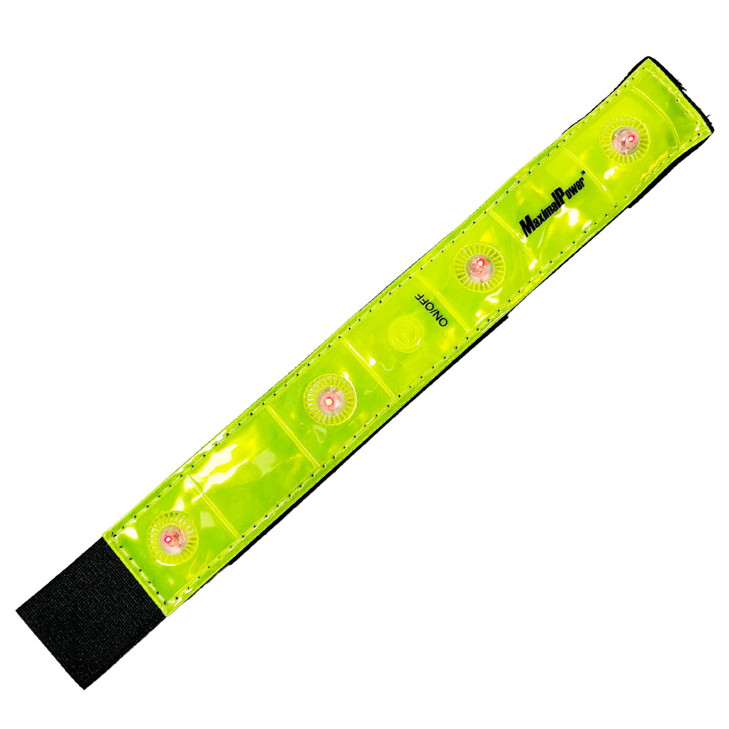 Roadside X Training Cross Country Cycling Safety Band with 4 LED Lights - High Visibility Reflective Armband for Night Running, Jogging & Outdoor Sports