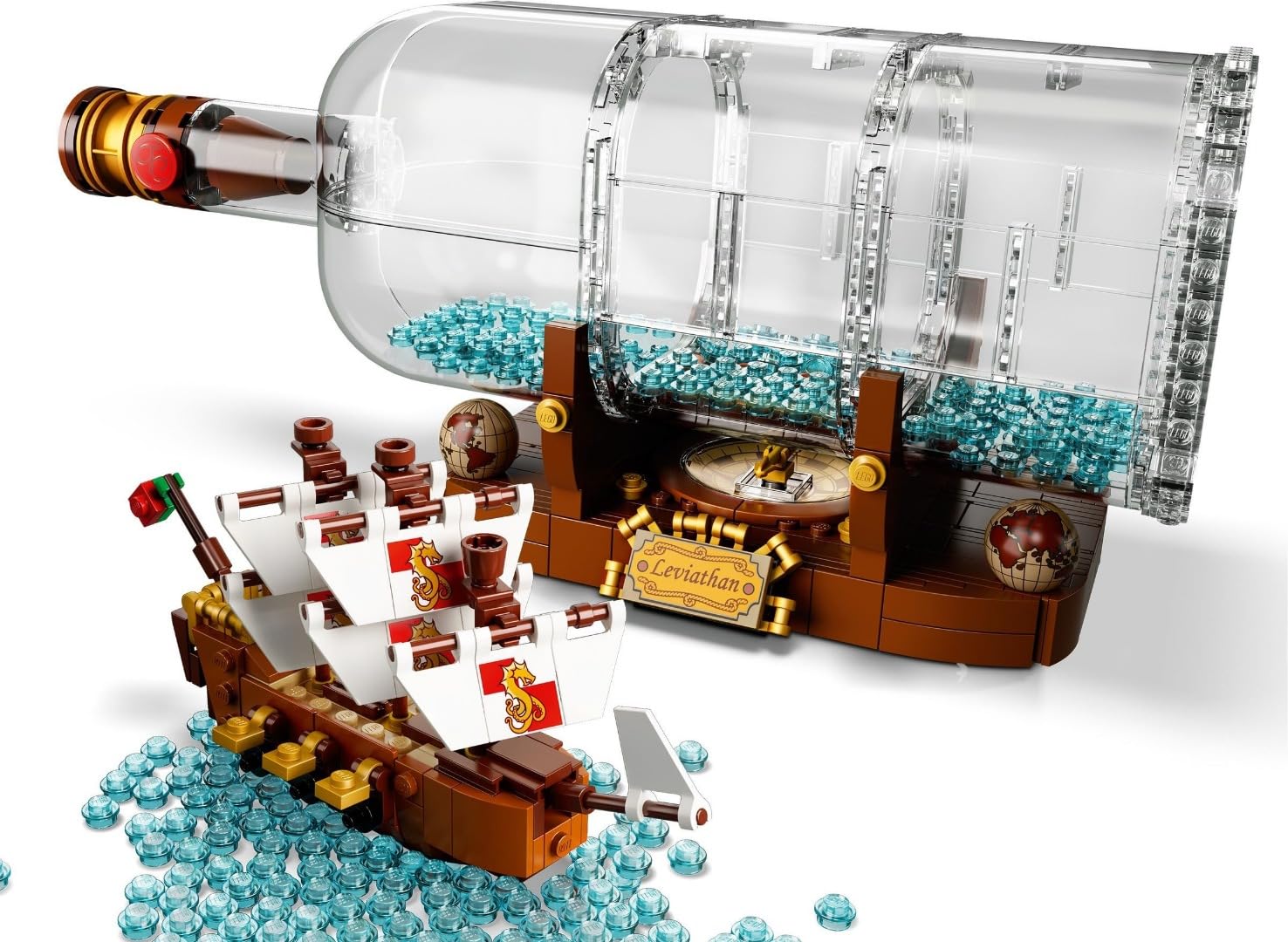 LEGO Ideas Ship in a Bottle 92177 - Expert Building Kit for Adults & Collectors - Perfect for Home Decor, Office Display & Gift Giving