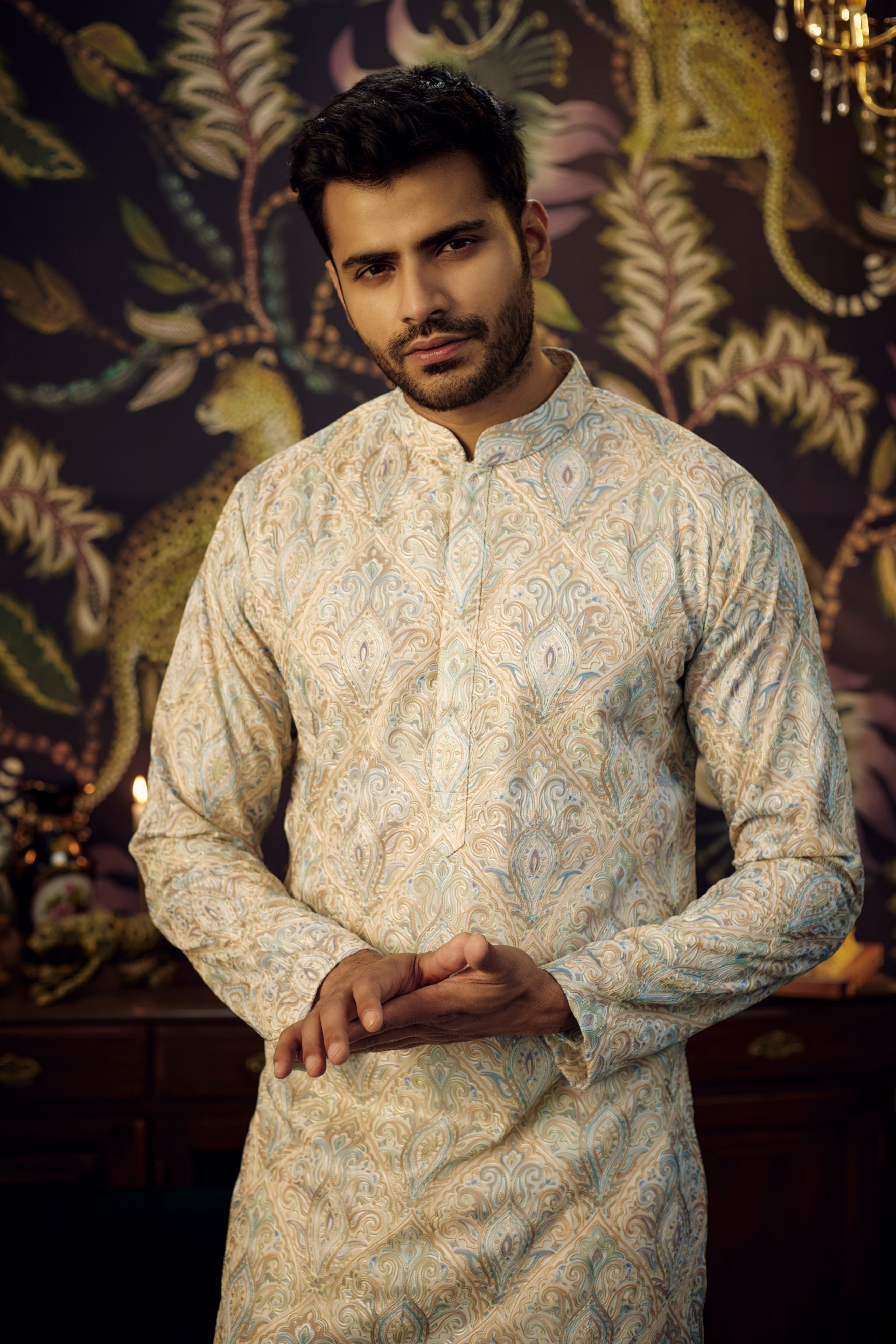 Exquisite Kashmiri Embroidered Kurta - Handcrafted Multi-Thread Work Ethnic Tunic for Women | Perfect for Festivals, Weddings & Cultural Events