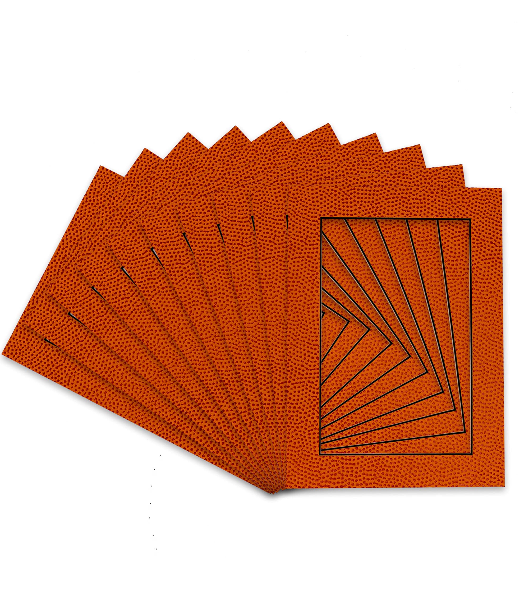 11x14 Acid-Free Basketball Texture Picture Frame Mats - White Core Bevel Cut for 8.5x11 Photos | Fits Standard 11x14 Frames | 10-Pack with Protective Bags & Backing Boards | Perfect for Sports Memorabilia, School Photos & Home Decor