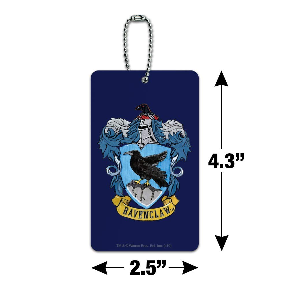 Harry Potter Ravenclaw Painted Crest Luggage Tag - Suitcase ID Tag for Carry-On Bags - Perfect for Travel, Cosplay, and Harry Potter Fans