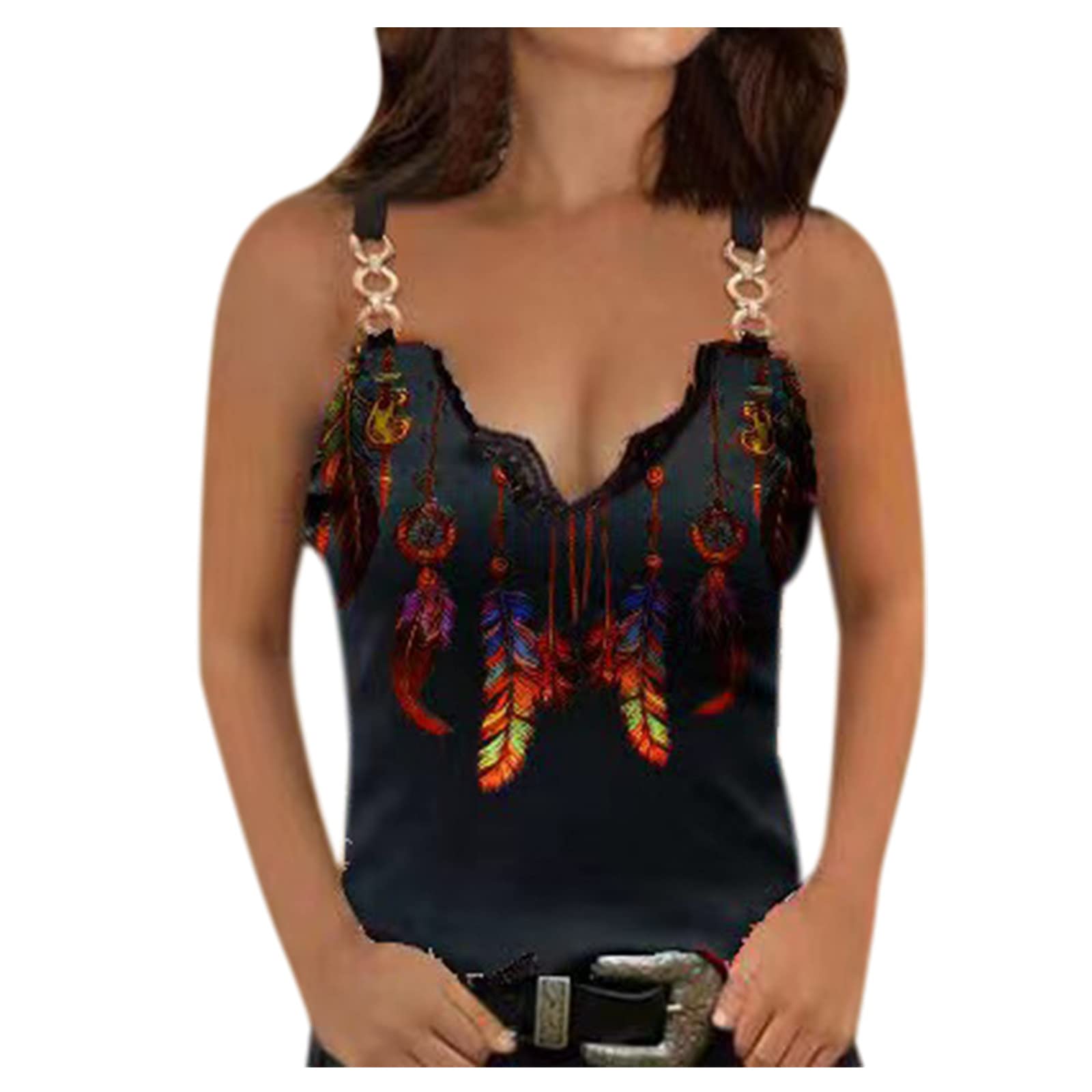 Women's Workout Tops - Slim Fit Comfy Blouses, Printed Lace V-Neck Sleeveless Tank Tops & Off Shoulder Casual Loose T-Shirts | Gym, Yoga, Running, Summer Outfits, Beachwear, Daily Wear