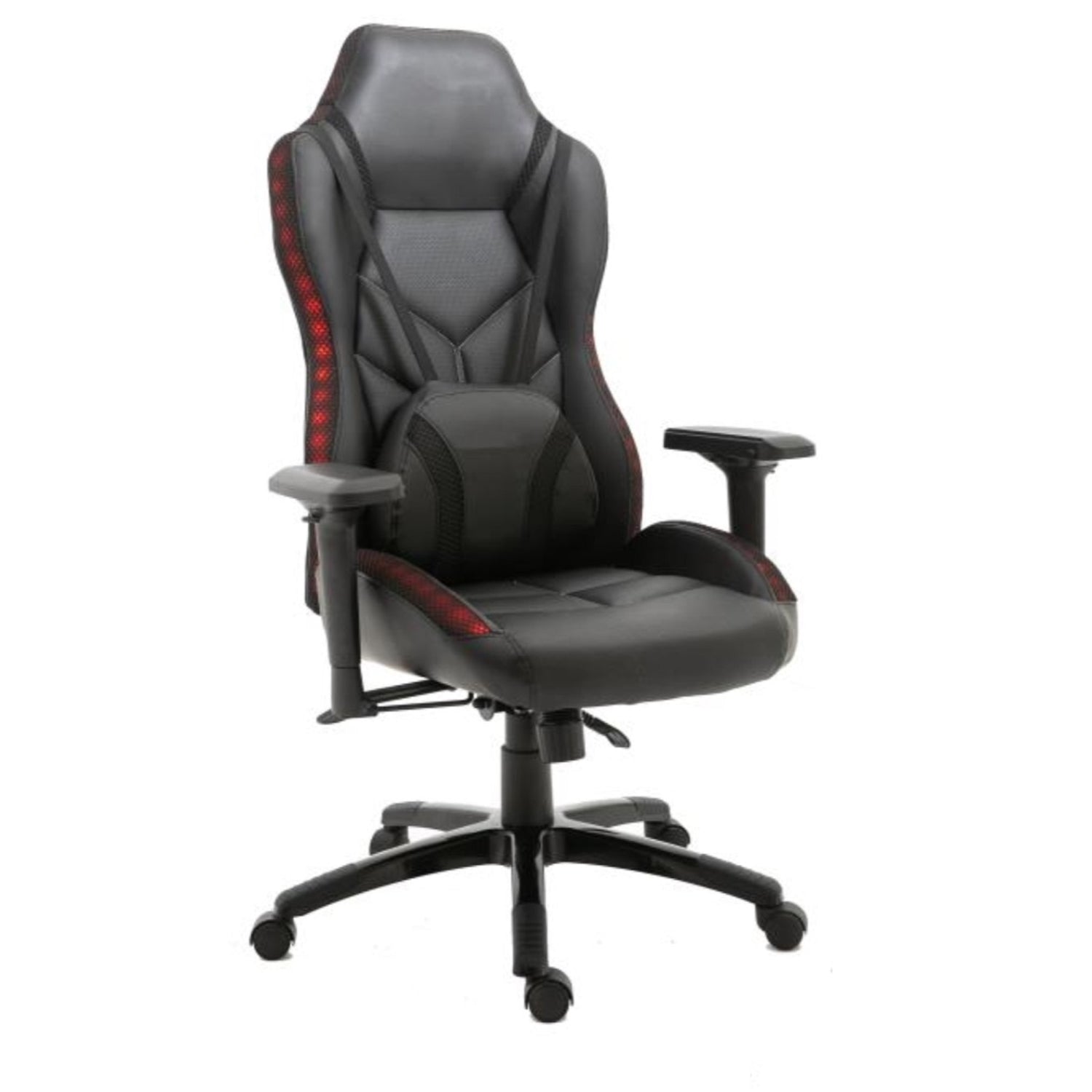 Premium LED Gaming Chair with RGB Lighting - Ergonomic Racing Style for PC & Console Gamers (Black) - Perfect for Esports, Streaming & Home Office Setup