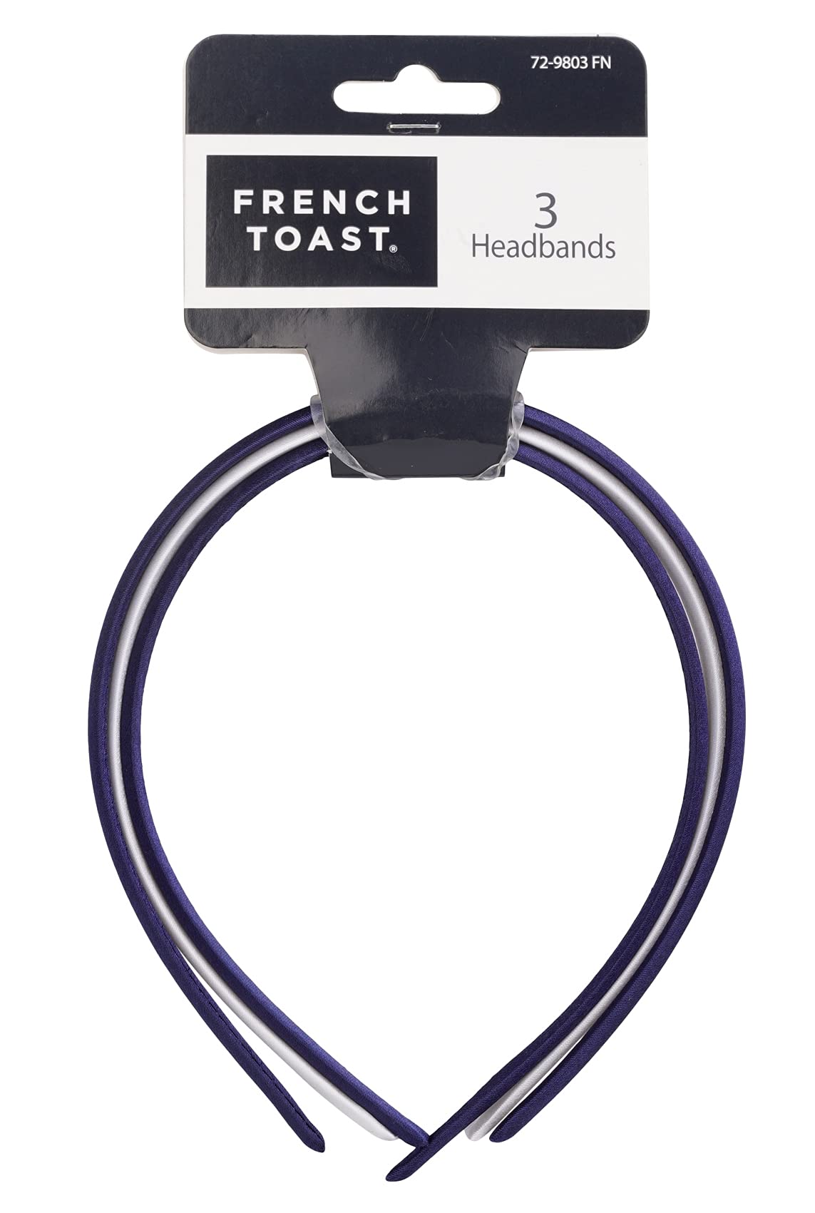 French Toast Kid's School Uniform Hair Accessories Set - Navy Blue & White Headbands & Hair Clips - Perfect for School Days, Picture Day & Special Occasions