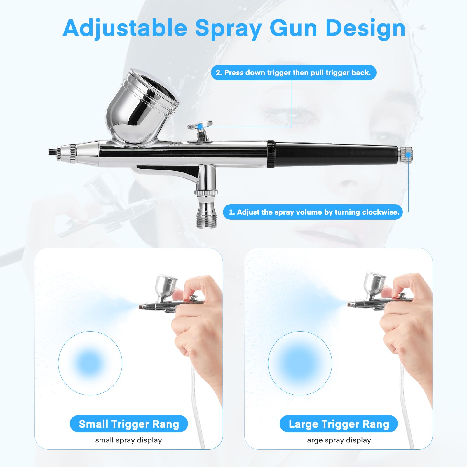 Yofuly 3-in-1 Professional Microdermabrasion Machine with Spray Gun for Face & Body - At-Home Skin Exfoliation & Hydration Treatment for Glowing Skin