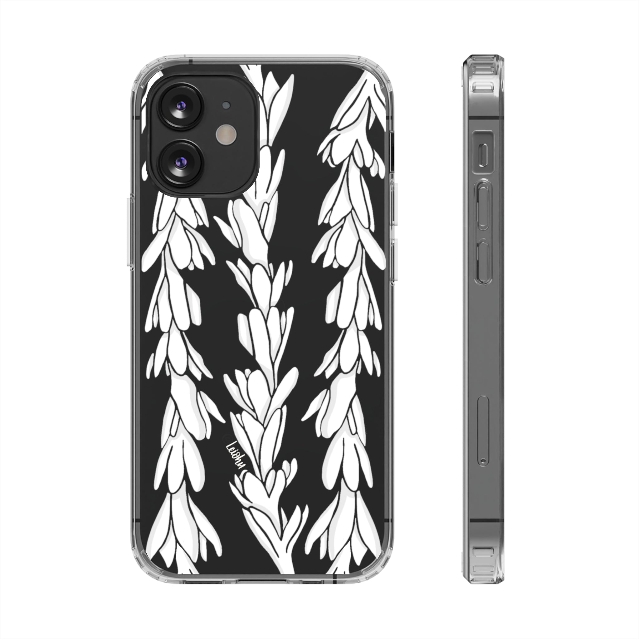 Premium Tuberose Lei Clear Phone Case - Shatterproof & Slim Design for iPhone & Samsung | Perfect for Hawaiian Luau, Beach Parties & Tropical Vacations
