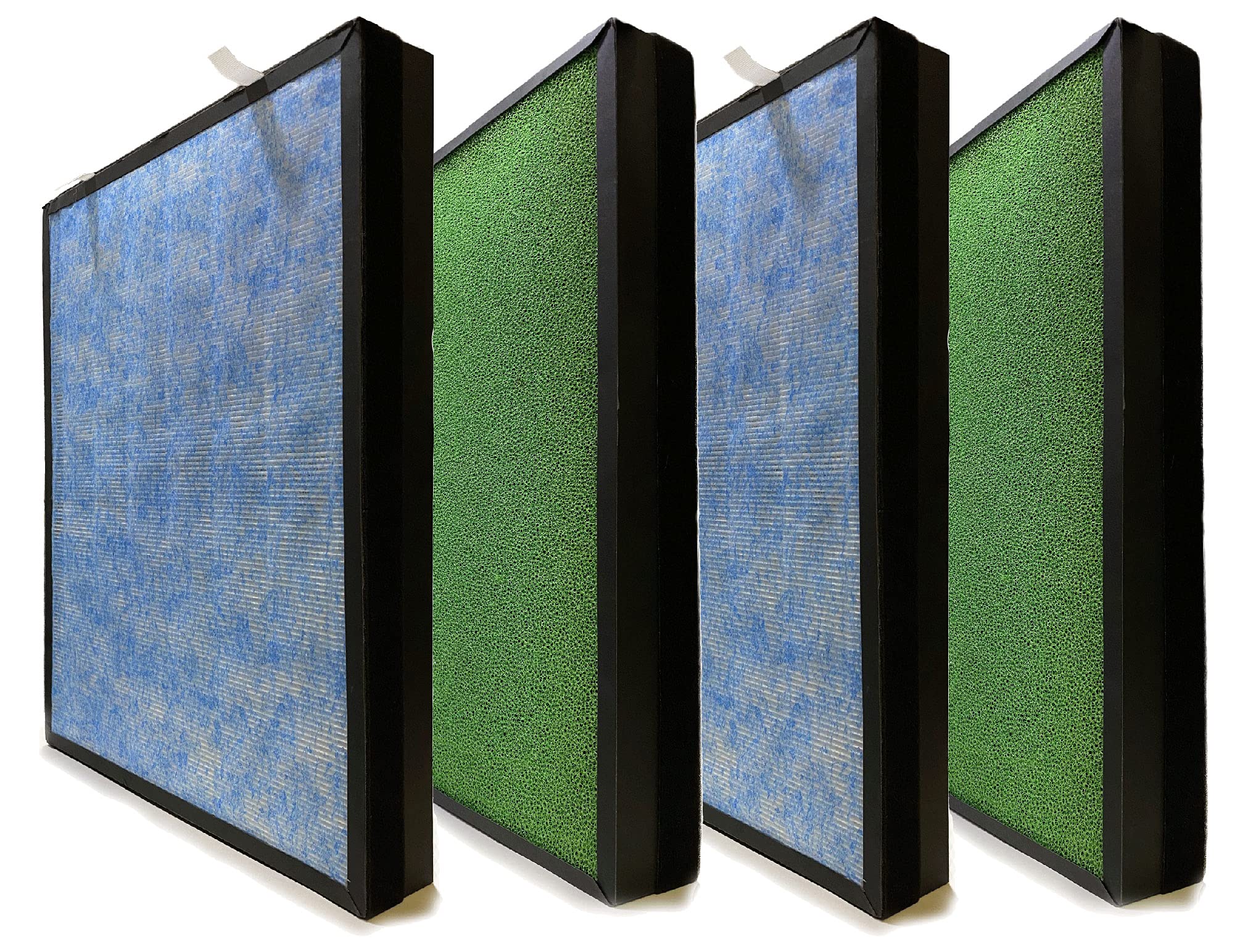 Nispira 4-in-1 True HEPA Activated Carbon Replacement Air Filters (4 Pack) - Compatible with HSP002 Smart 2.0 Air Purifier - Ideal for Home, Office & Allergy Relief