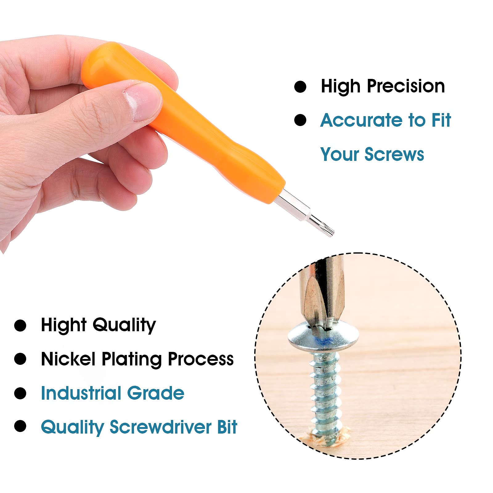 T6/T15 Torx Screwdriver Bit Set - Double-Ended Precision Screwdriver for PS5, PS4, PS3, Nintendo Switch, Xbox, Wii & Laptop Repair - Ideal for Cleaning, Maintenance & Parts Replacement