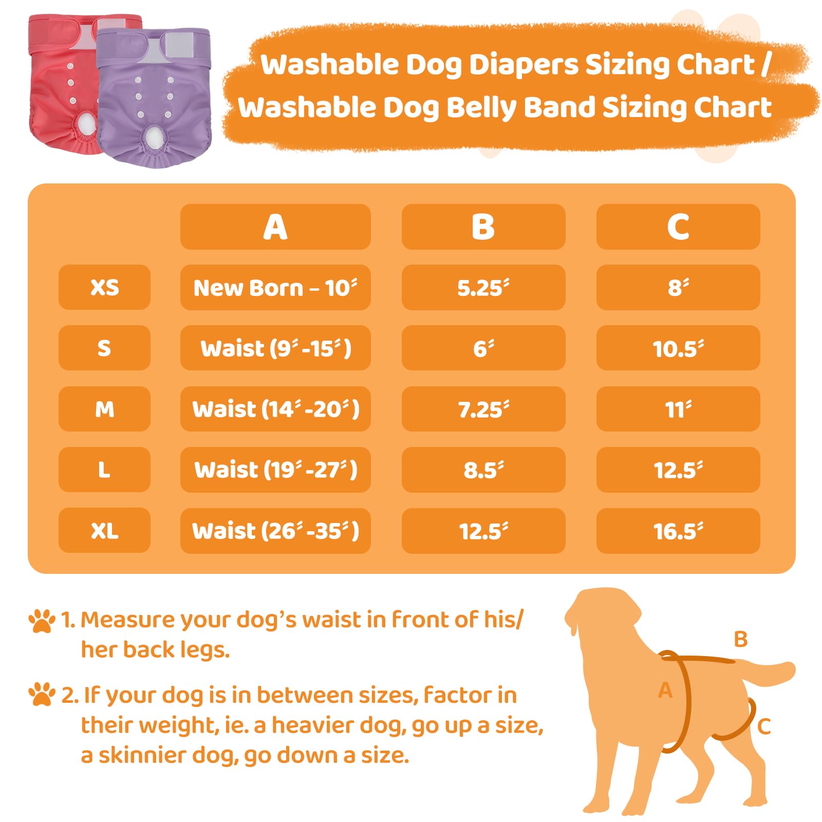 Reusable Washable Dog Diapers for Female Dogs - Large Size with Adjustable Suspenders, Soft Lavender Pet Diapers for Period Protection | Perfect for Incontinence, Heat Cycles & Travel Use