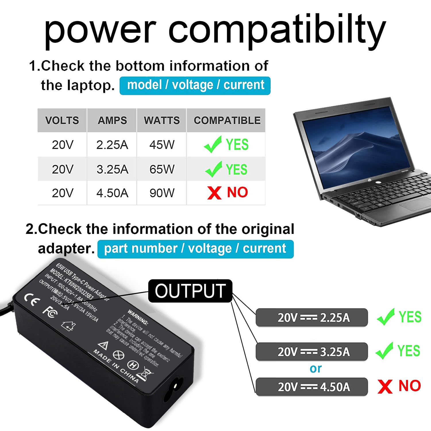 65W USB-C Fast Charger for Samsung Galaxy Book Laptop - Compatible with Galaxy Book Pro/Pro 360/Go - Perfect for Home, Office & Travel Charging