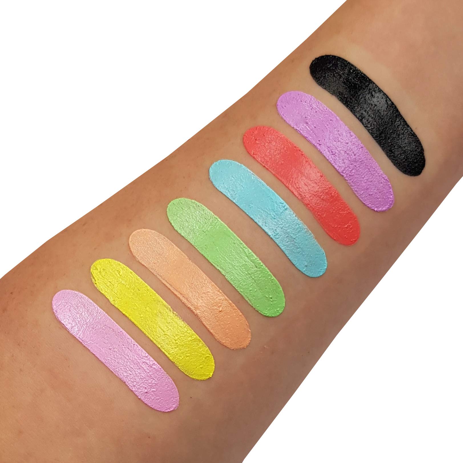 Pastel Green Moon Glow Neon UV Paint Stick - Face & Body Crayon for Festival, Rave & Glow Parties - Glow in The Dark Makeup for Kids & Adults