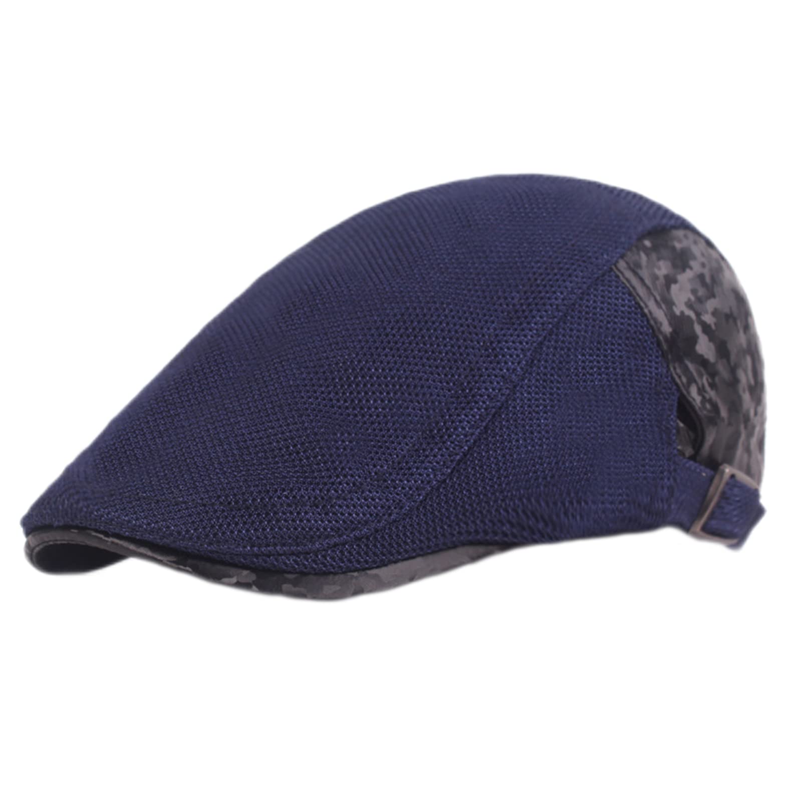 **Unisex Breathable Mesh Newsboy Hat - Adjustable Summer Camo Flat Cap for Golf, Ivy & Cabbie Style | Outdoor, Casual & Sports Wear**