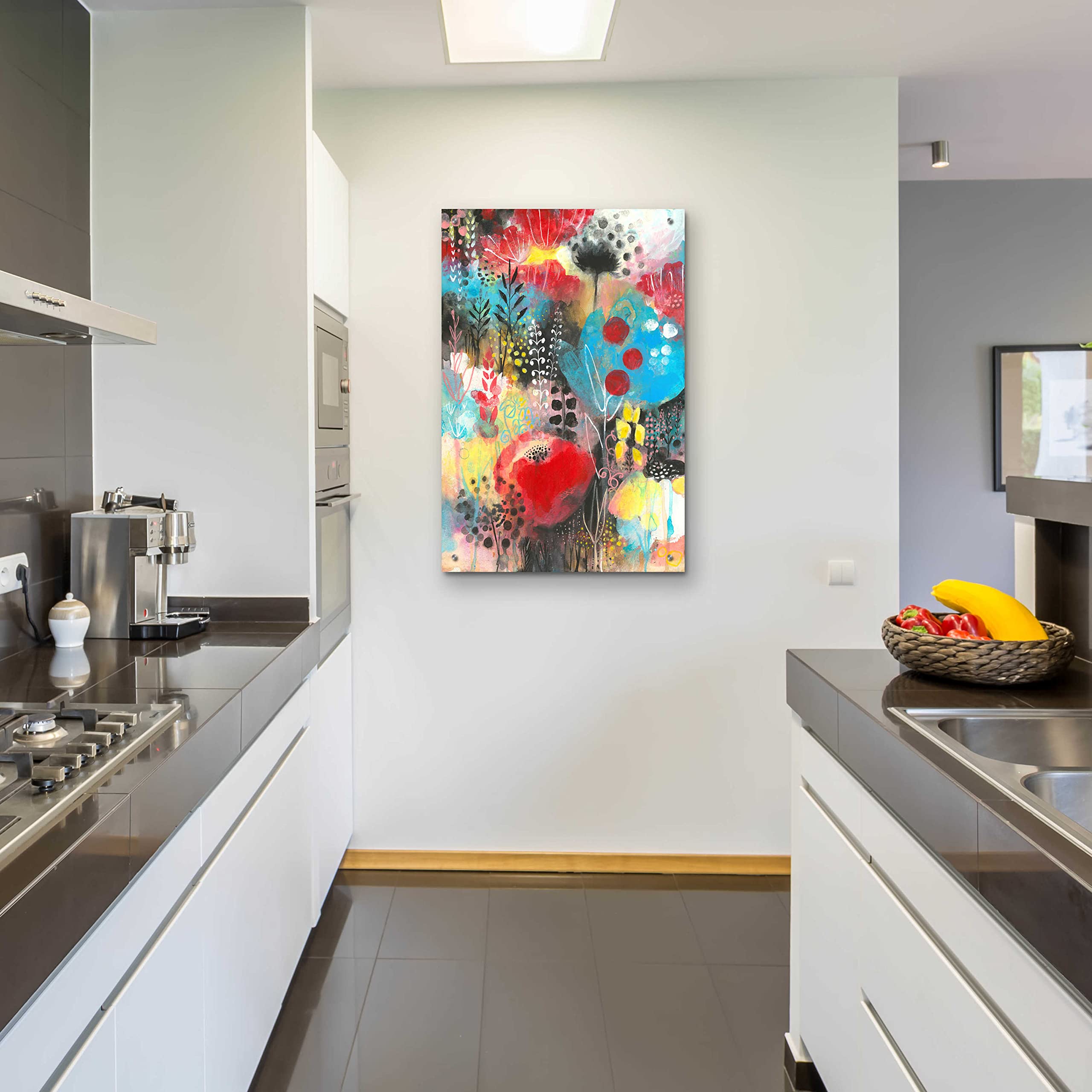 Epic Art 'Alive' by Corina Capri - 24x36 Inch Modern Acrylic Glass Wall Decor - Vibrant Abstract Painting for Living Room, Bedroom & Office Decor