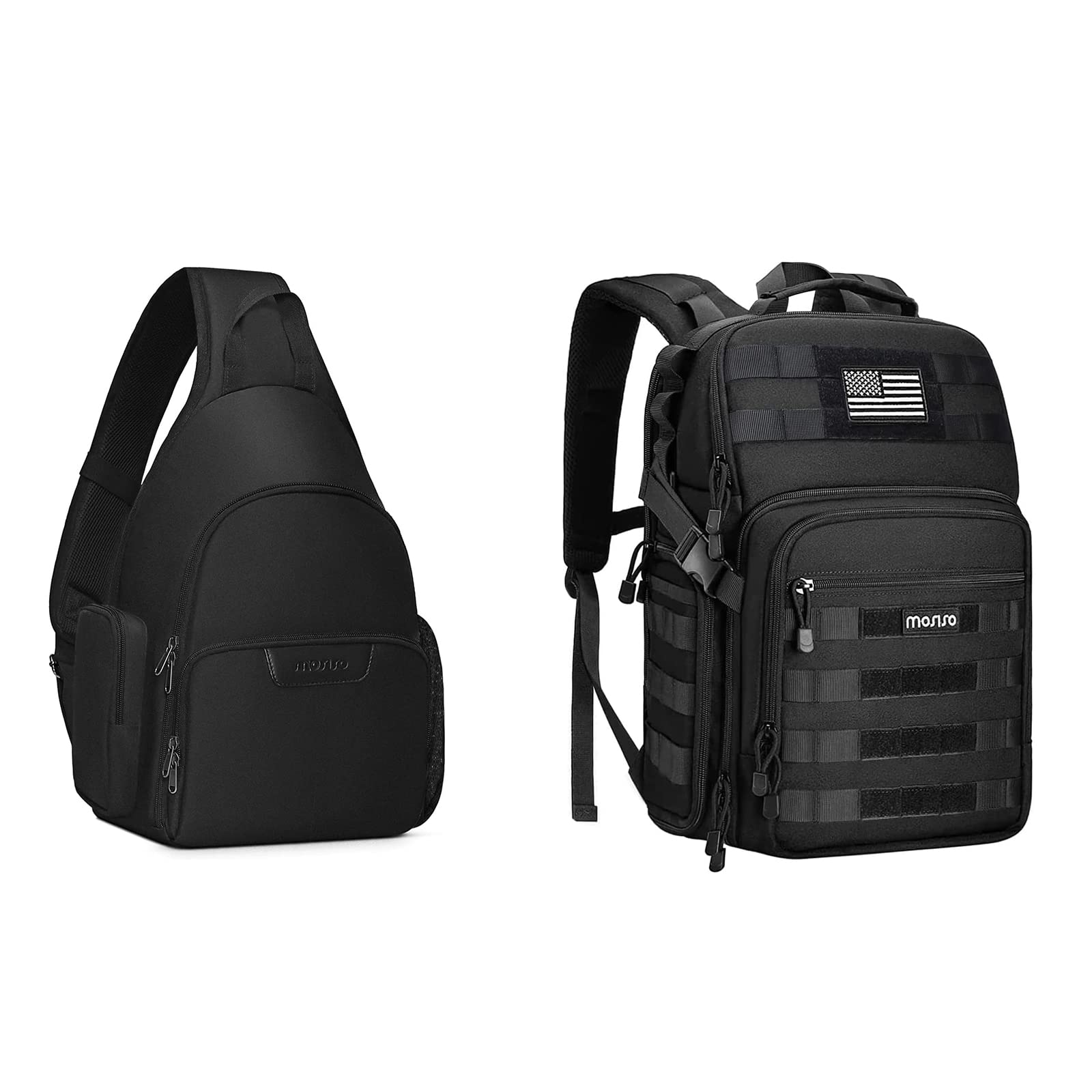MOSISO DSLR Camera Sling Bag - Waterproof Tactical Backpack with Tripod Holder & Rain Cover for Canon Nikon Sony Fuji Mirrorless Cameras | Travel Photography & Outdoor Shooting Accessories