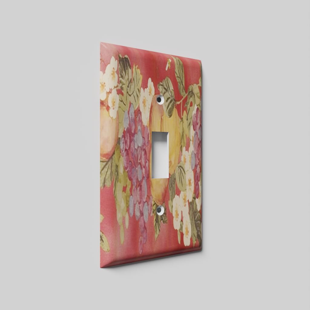 Red Fruit Light Switch Cover - Single Toggle Wall Plate for Kitchen Decor