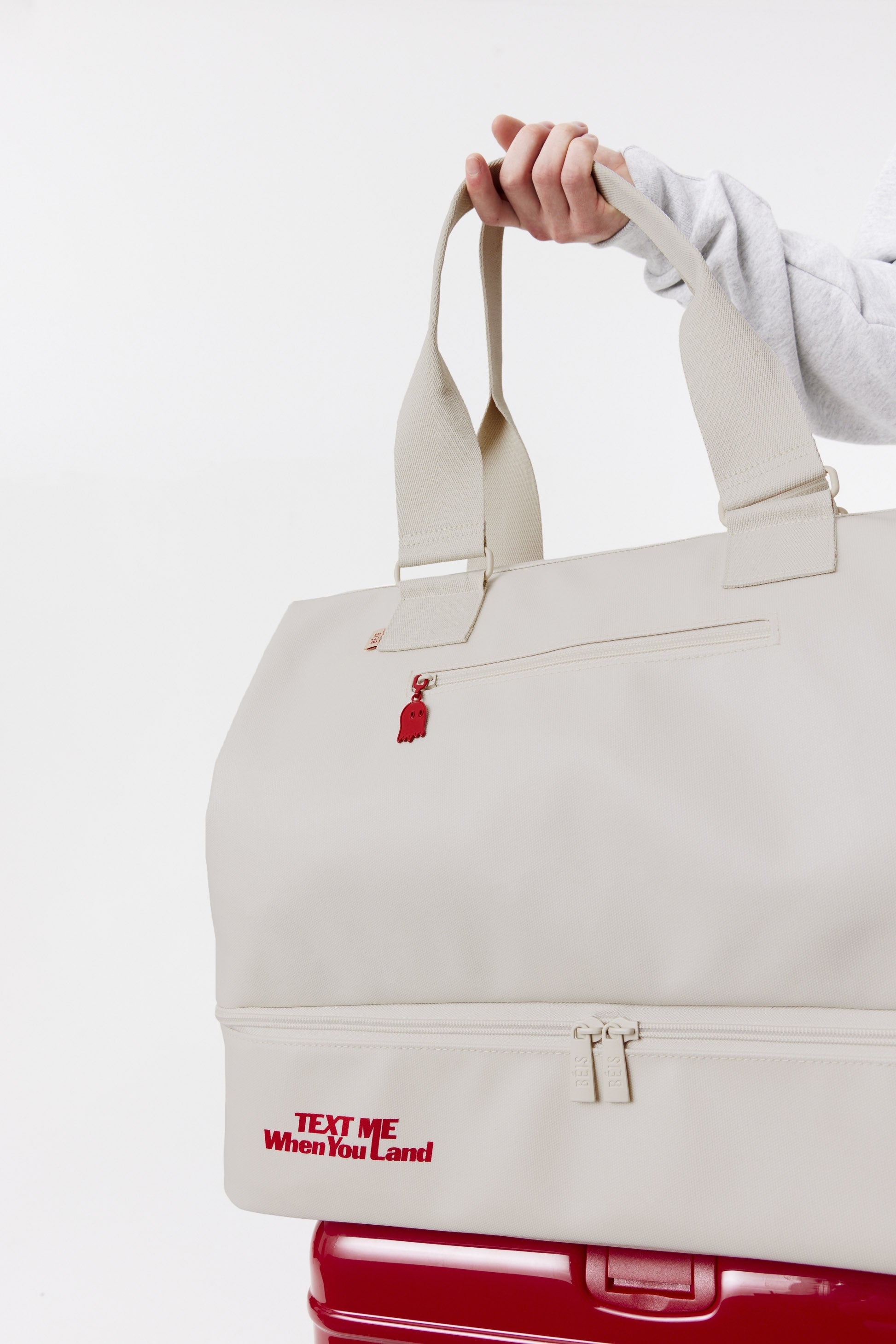 The Weekender Duffle Bag in Ghost White - Perfect for Travel, Gym & Weekend Getaways | Stylish & Durable Carry-On Luggage