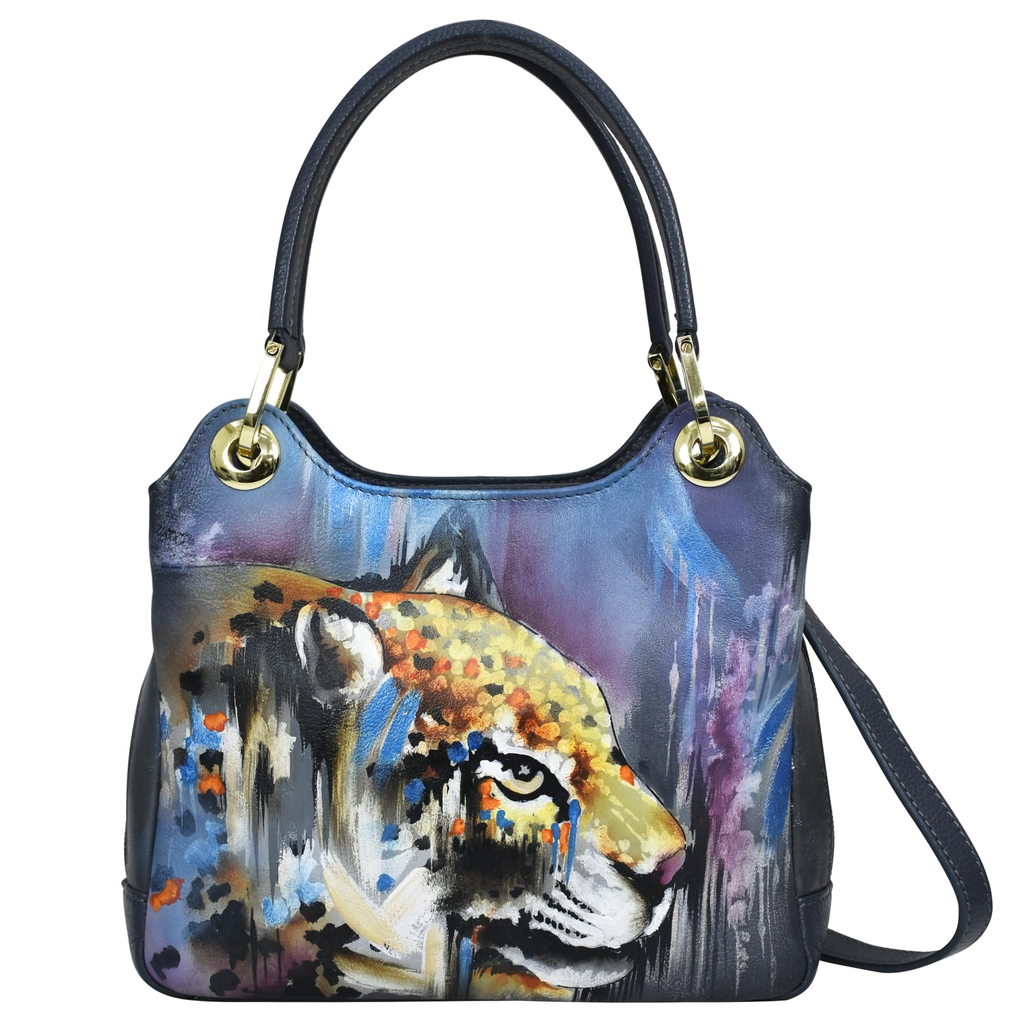 Anuschka Leather Satchel Handbag with Adjustable Crossbody Strap - 708 - Perfect for Work, Travel & Everyday Use