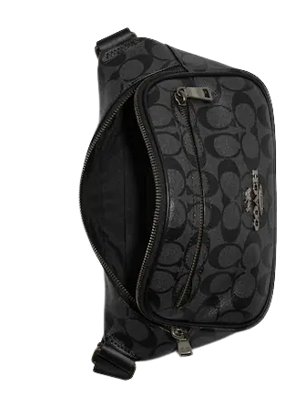 Coach Elias Belt Bag in Signature Canvas - Stylish Crossbody Bag for Women, Perfect for Travel, Shopping & Everyday Use