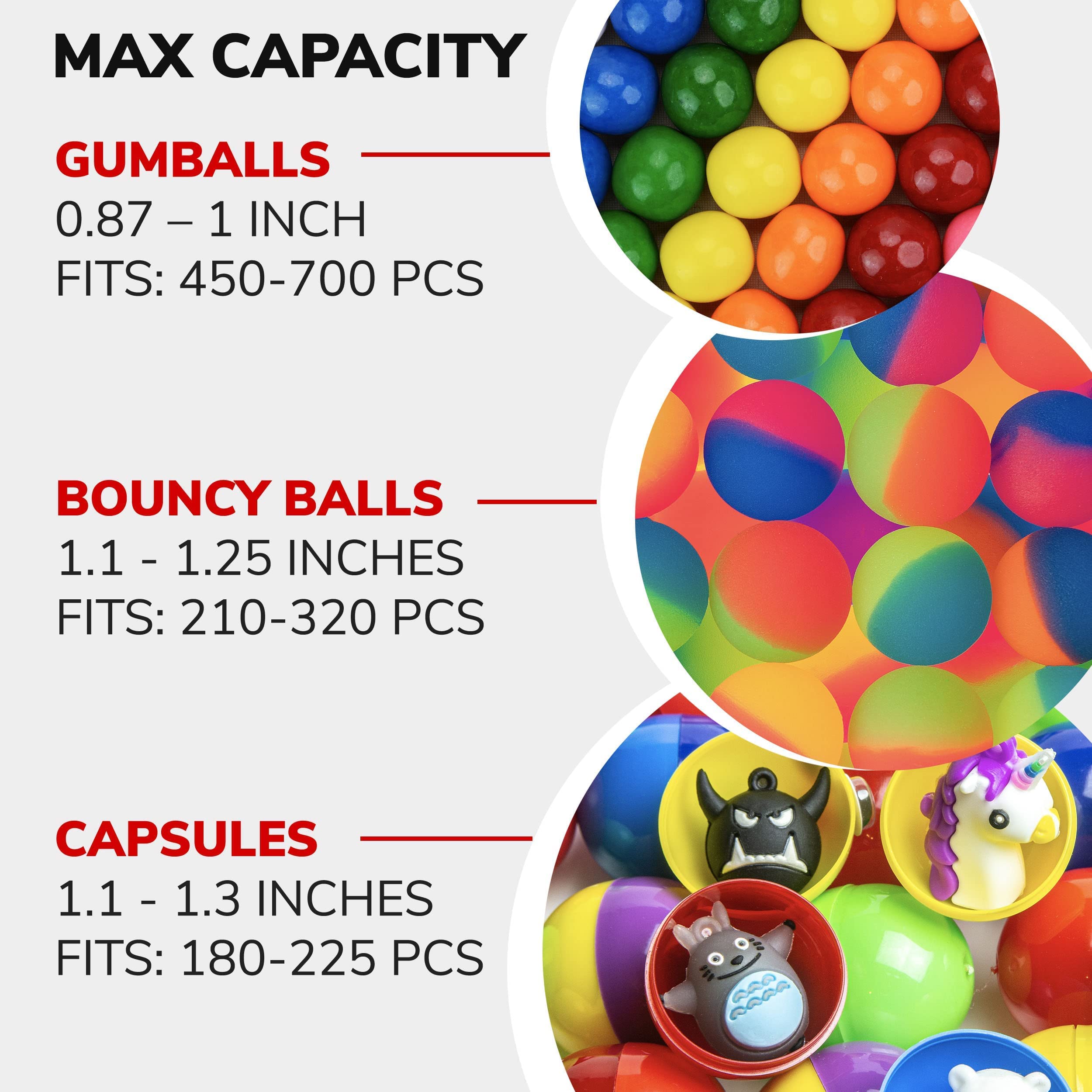 Yellow Gumball Machine for Kids - Fun Coin-Operated Bubble Gum Vending Machine with Cylinder Globe - Perfect for Home, Parties, and Playrooms - No Stand Included
