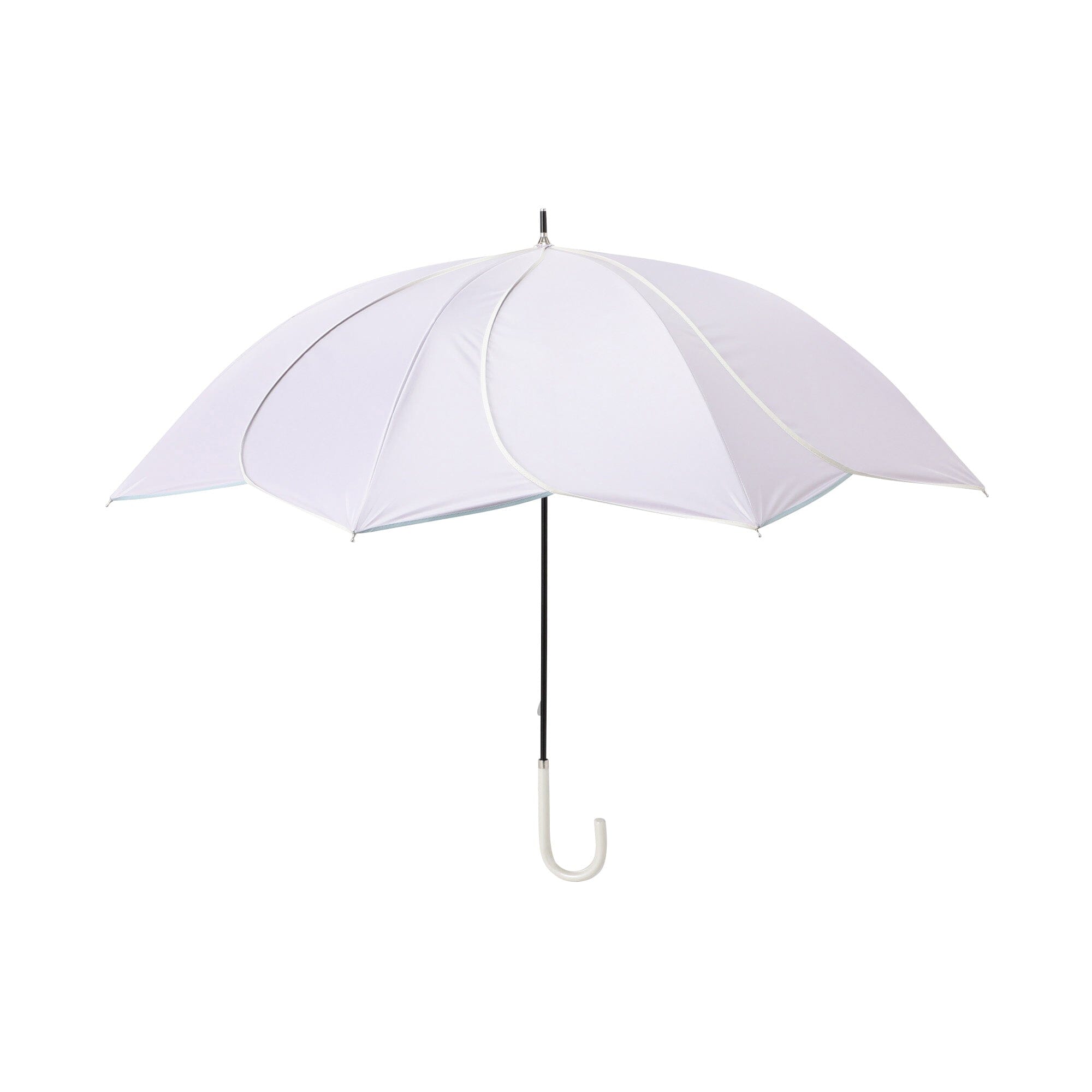Bicolor Piping Long Umbrella 58cm Purple - UV Protection & Waterproof - Perfect for Sunny and Rainy Days - Ideal for Outdoor Activities, Commuting, and Travel