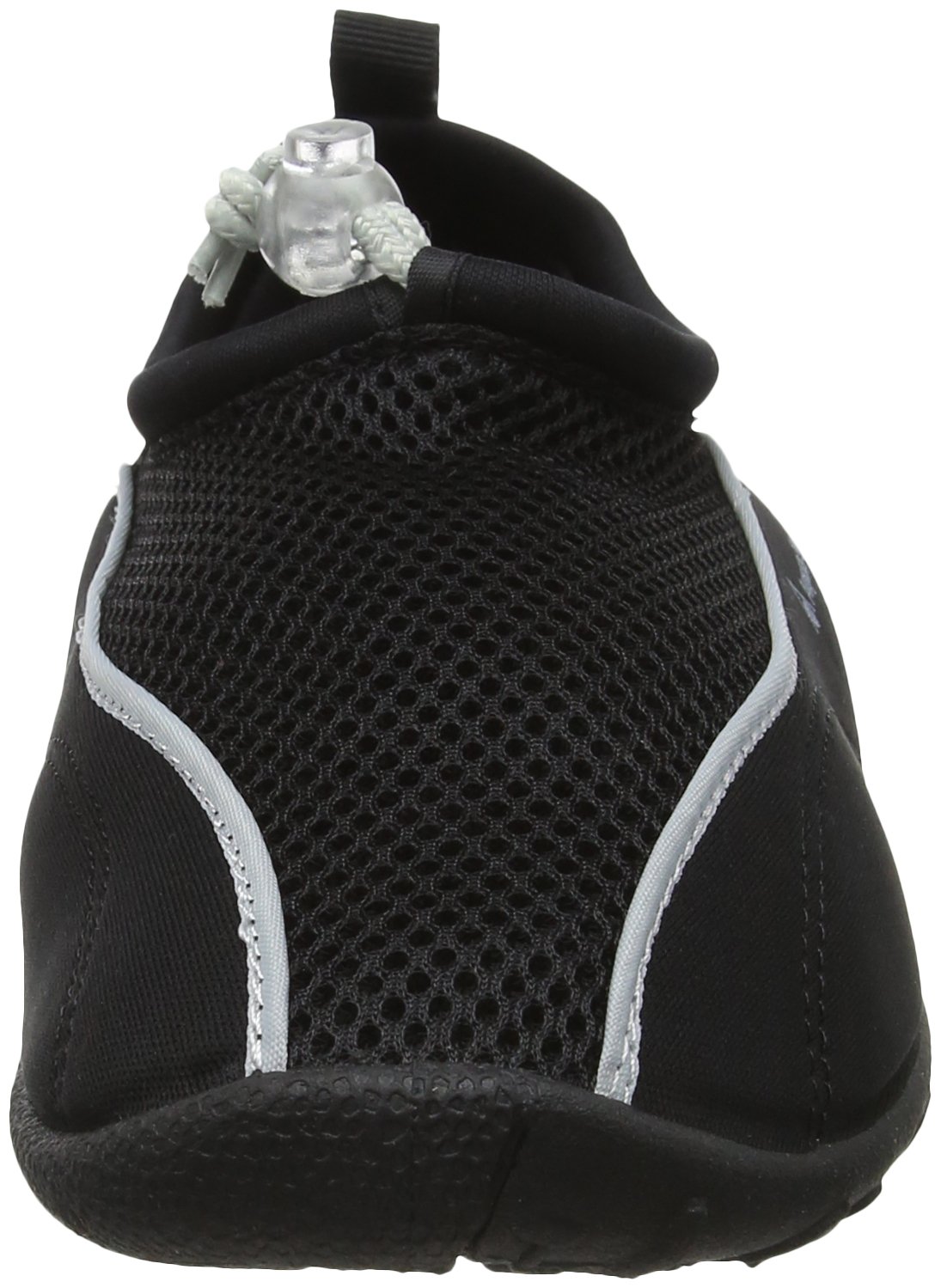 Aqua Sphere Men's Lisbona Neoprene Water Shoes for Beach Swimming Surfing - Lightweight Quick-Dry Slip-On Design - Black Silver - Size EUR 38 - Perfect for Water Sports, Pool, and Outdoor Activities