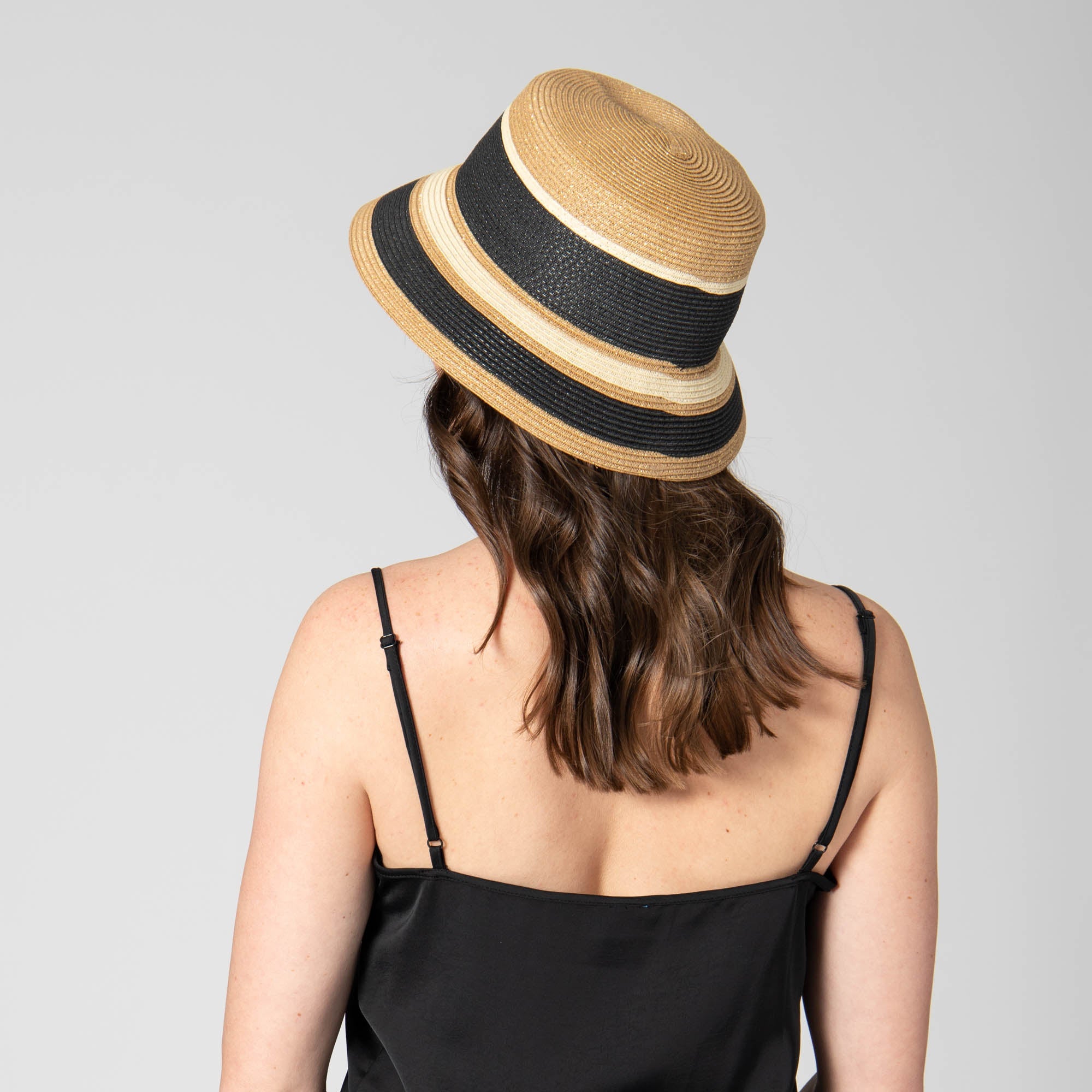Las Palmas Bucket Hat - Ultrabraid Striped Sun Hat for Men & Women | UV Protection Beach Hat for Outdoor, Travel & Summer Fashion