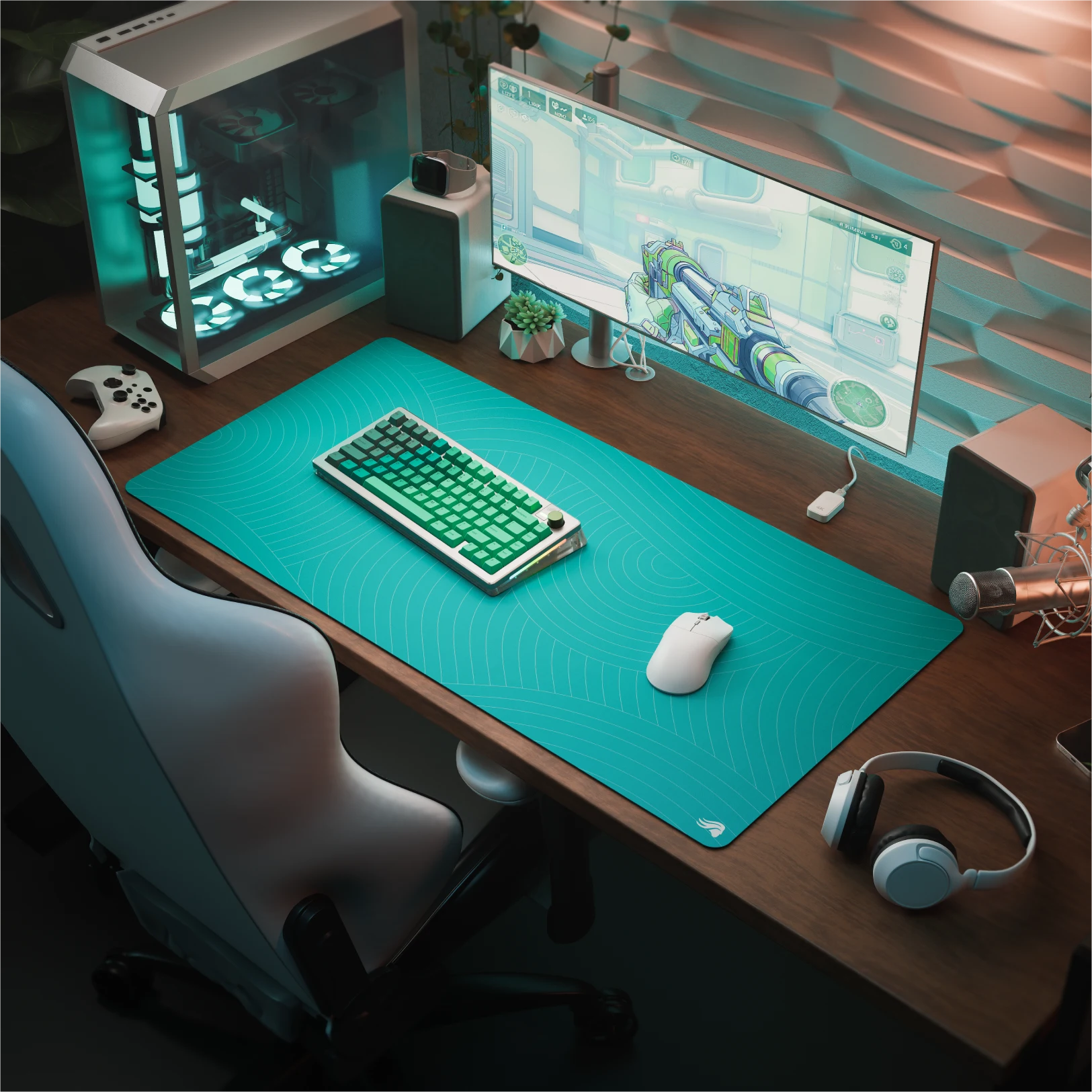 Rainforest GMP 2 Cloth Gaming Mouse Pad - Large Non-Slip Surface for PC, Laptop, Office & Esports - Smooth Tracking for FPS, MOBA & MMO Games